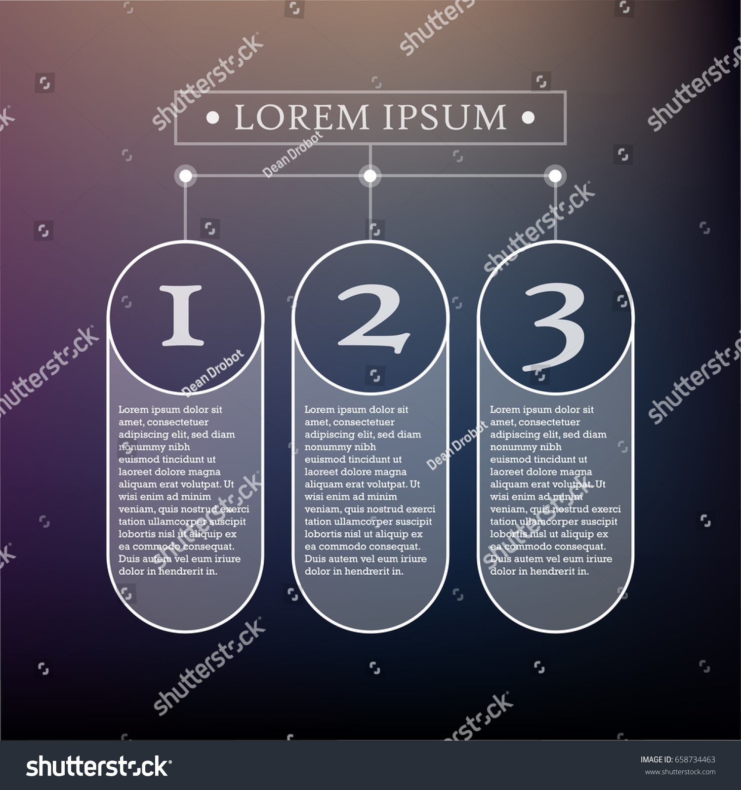 Infographic Circle Shape Colorful Numbers 1 Stock Vector (Royalty Free