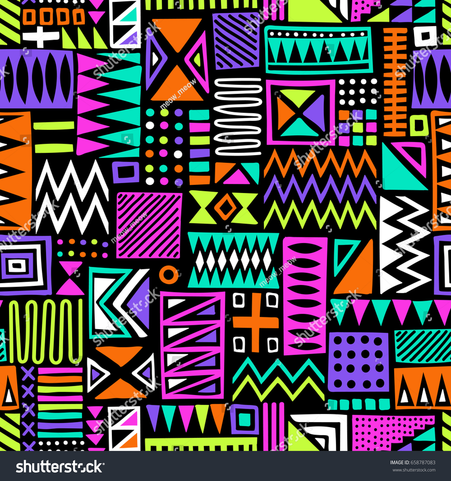 multicolor-vector-seamless-pattern-abstract-shapes-stock-vector