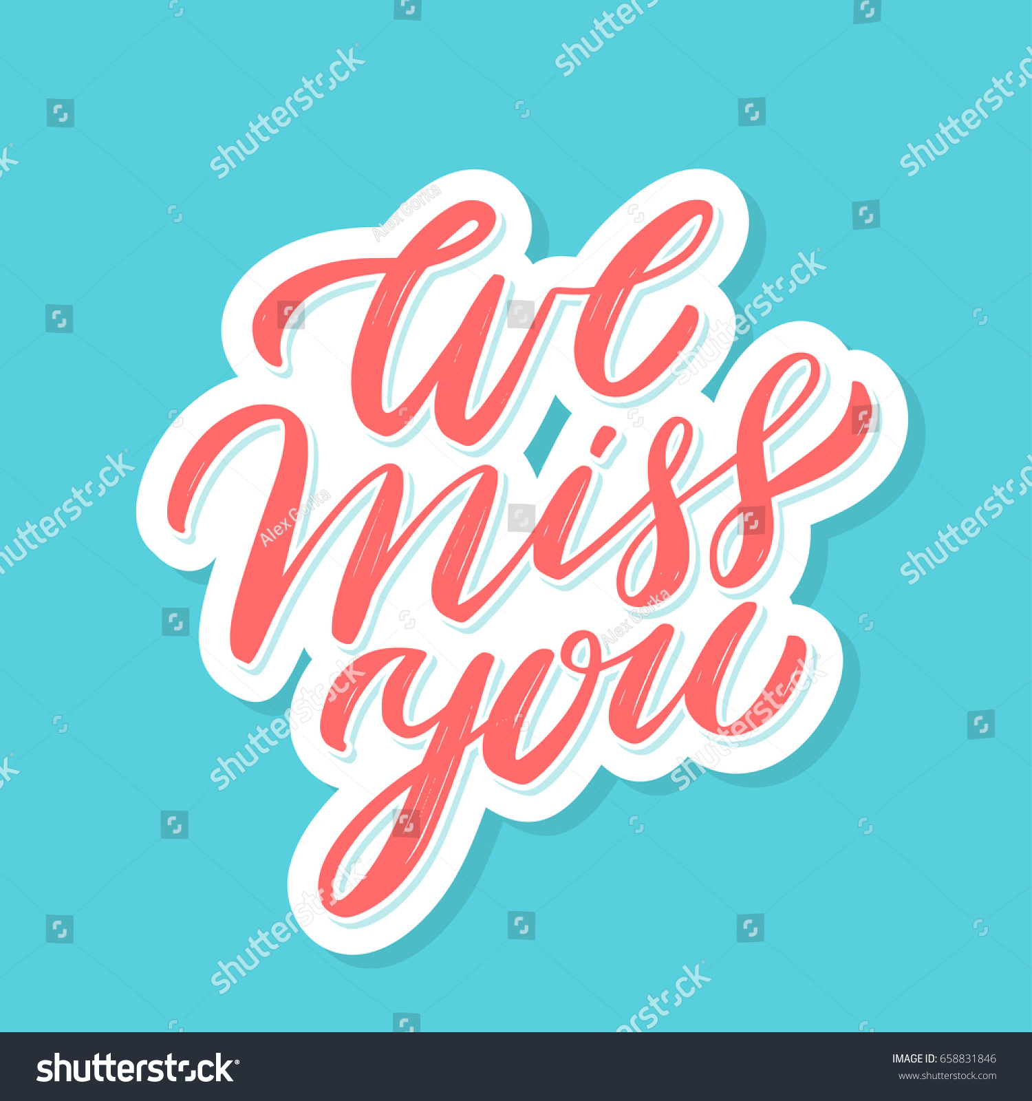 We Miss You Vector Lettering Stock Vector (Royalty Free) 658831846 ...