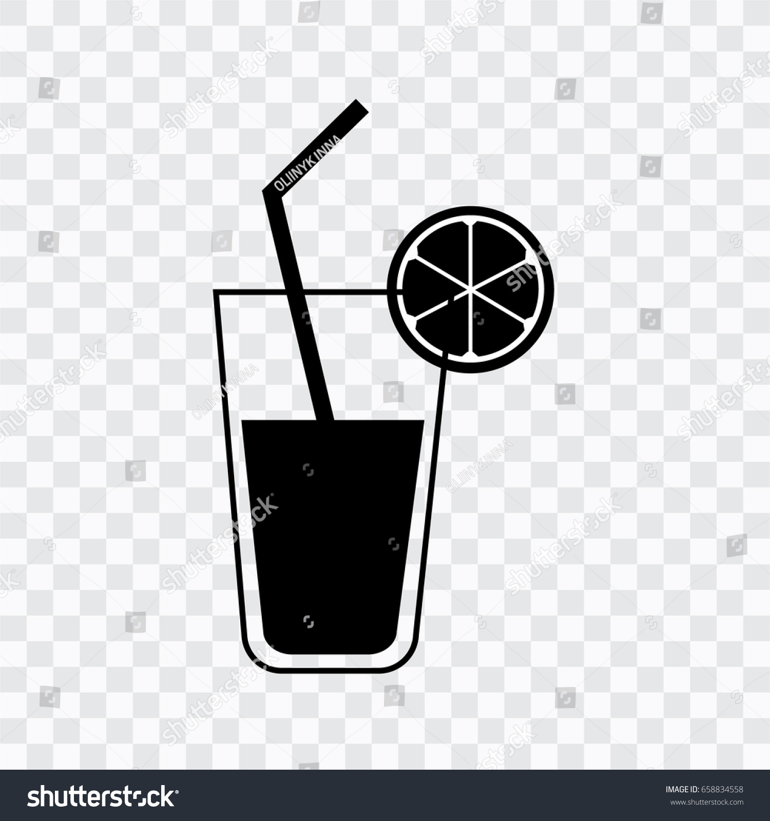 Glass Juice Icon On Transparent Background Stock Vector (Royalty Free ...