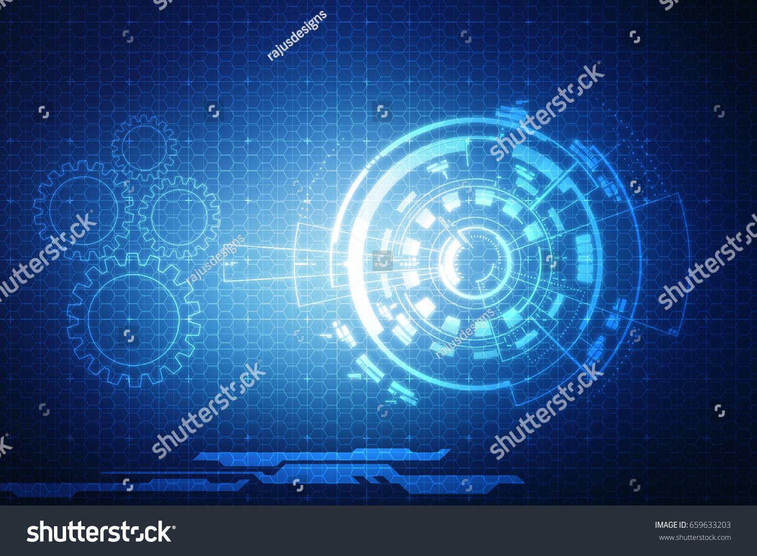 Digital Abstract Technology Background 3d Rendering Stock Illustration ...