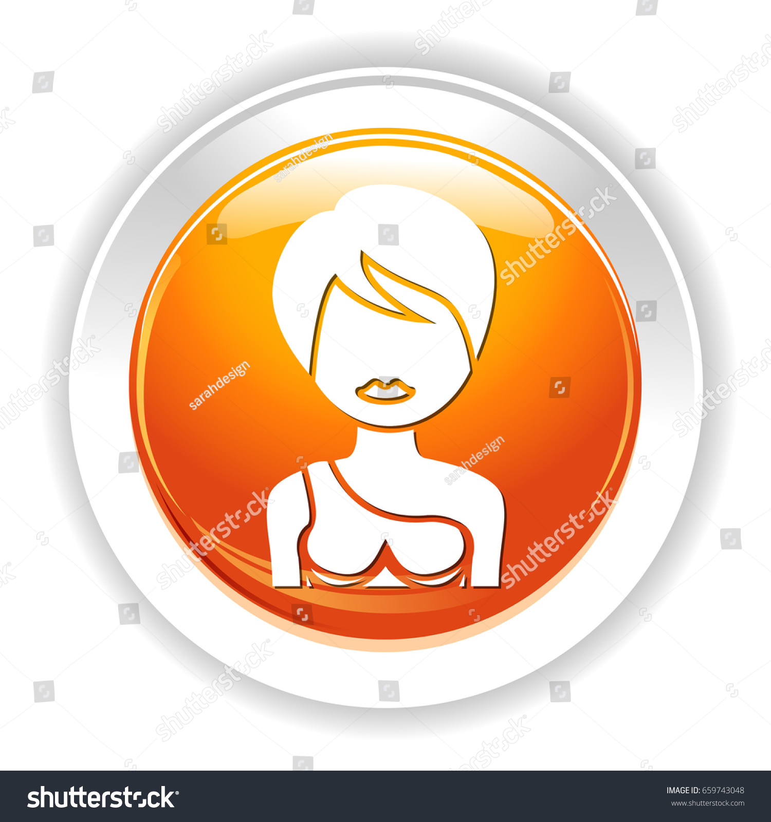 Sexy Woman Icon Stock Vector Royalty Free 659743048 Shutterstock