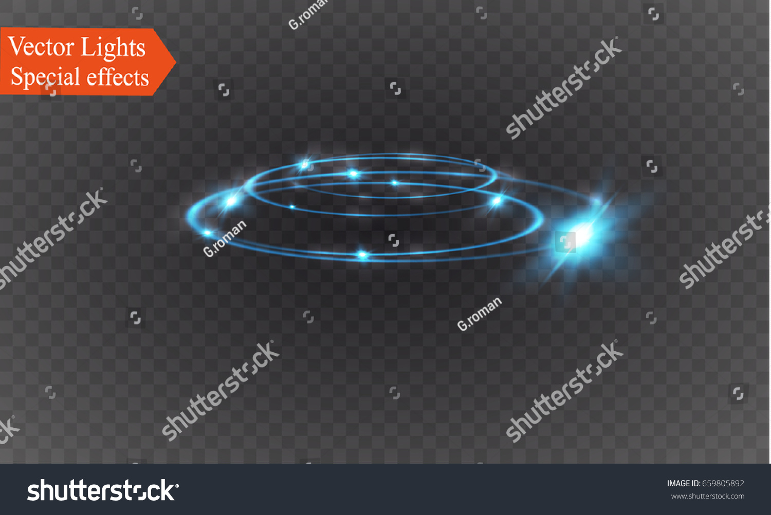 Circular Lens Flare Transparent Light Effect Stock Vector (royalty Free 