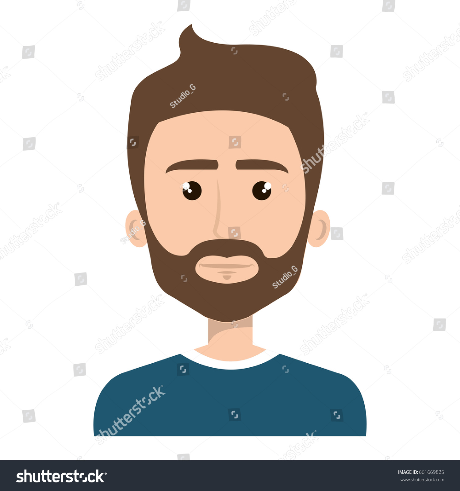 Young Man Avatar Character Stock Vector (Royalty Free) 661669825 ...