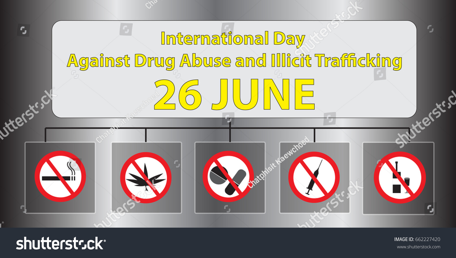 International Day Against Drug Abuse Illicit: เวกเตอร์สต็อก (ปลอดค่า ...