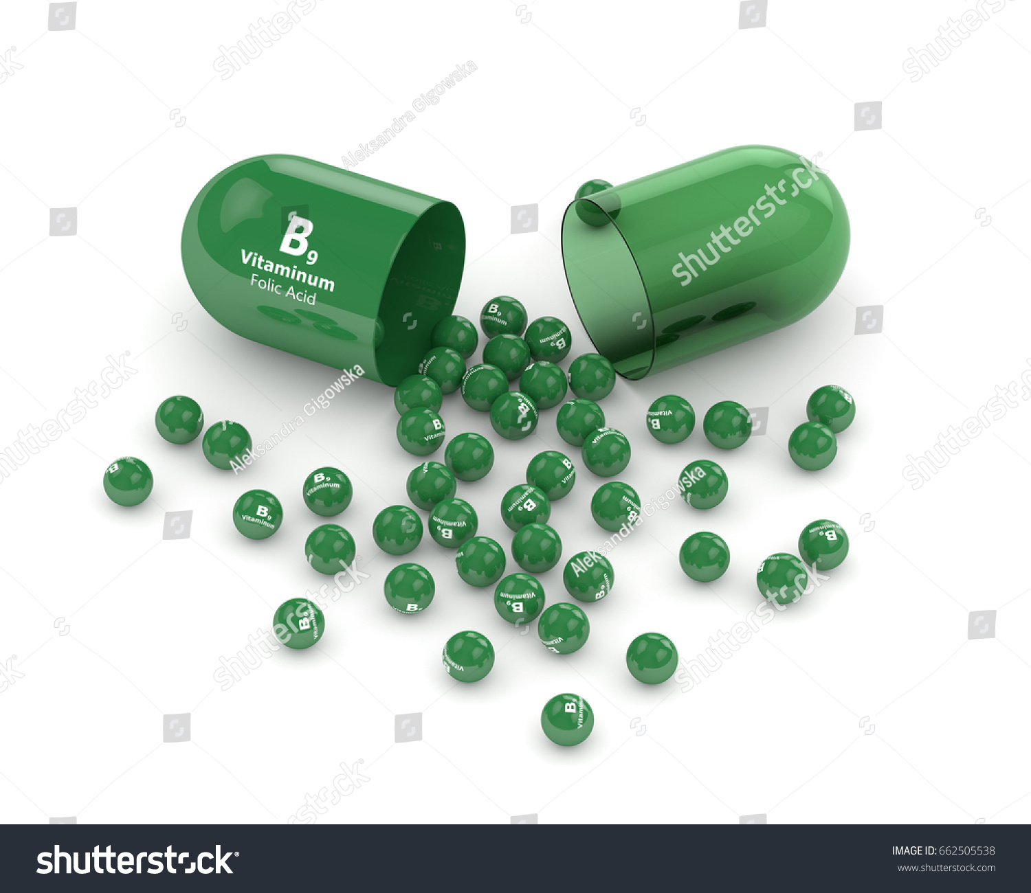 3d Render B9 Folic Acid Pill Stock Illustration 662505538 | Shutterstock