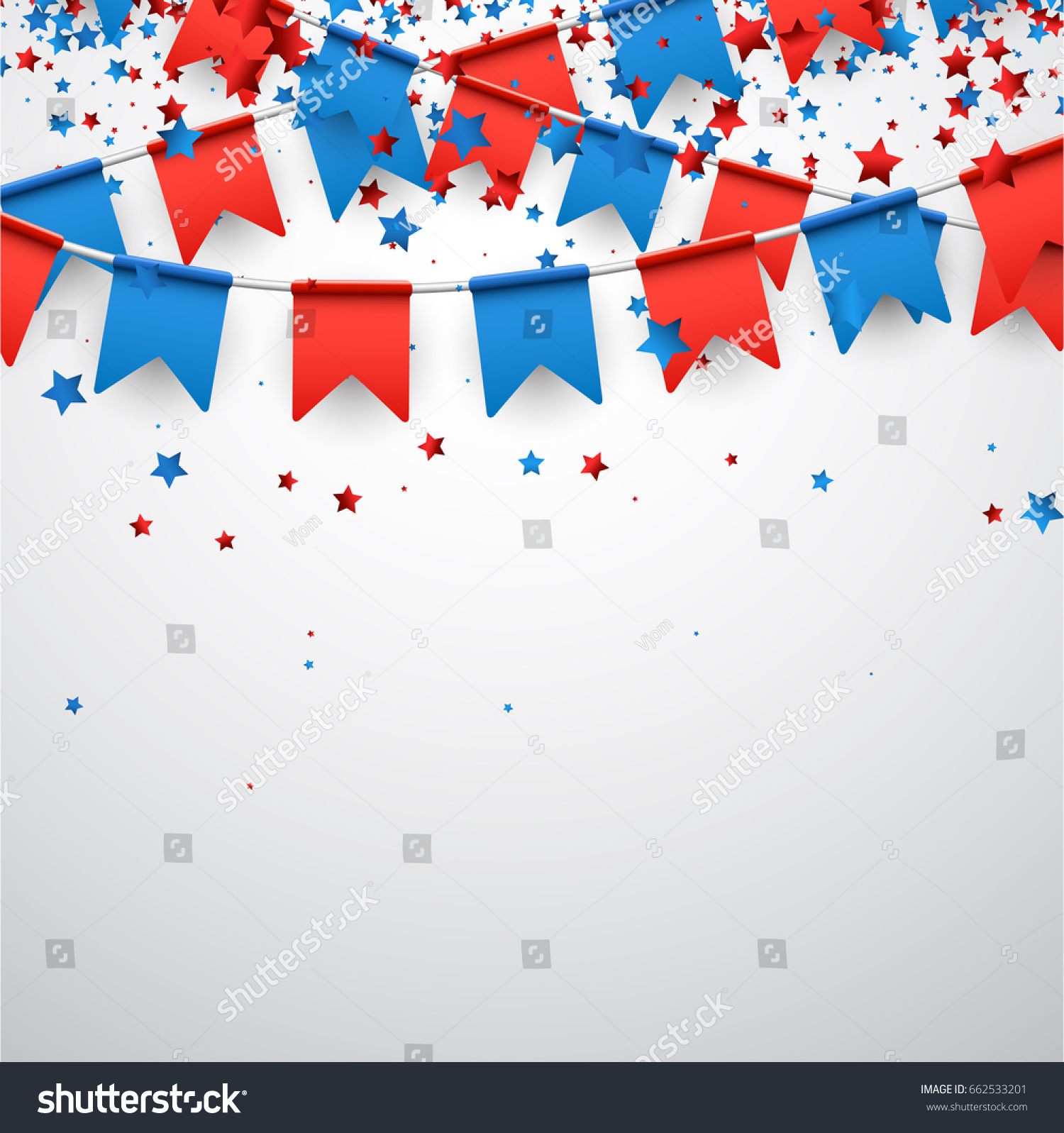 White Background Colorful Stars Flags Vector Stock Vector (Royalty Free ...