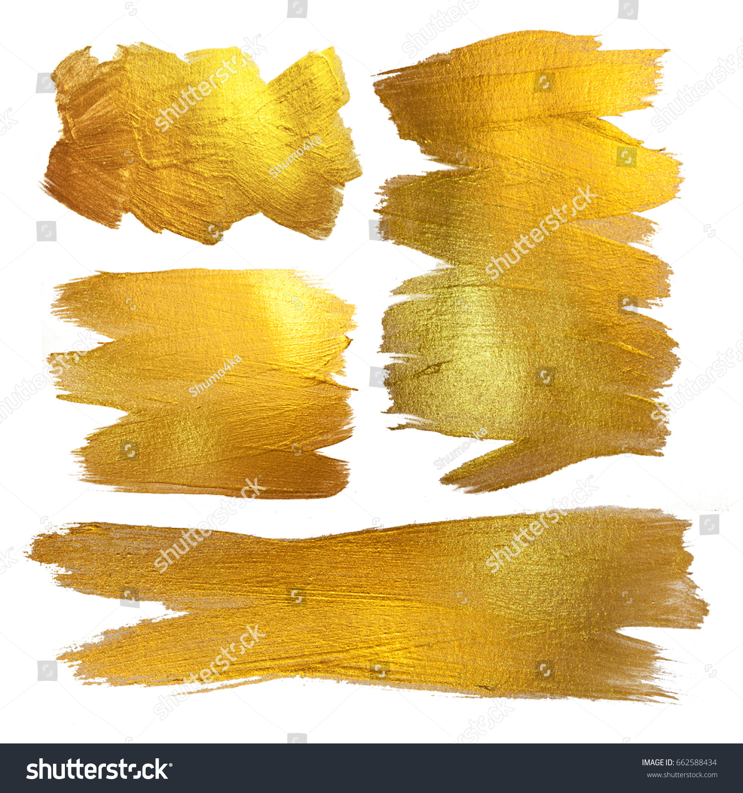 Gold Foil Watercolor Texture Paint Stain Stock Illustration 662588434 ...