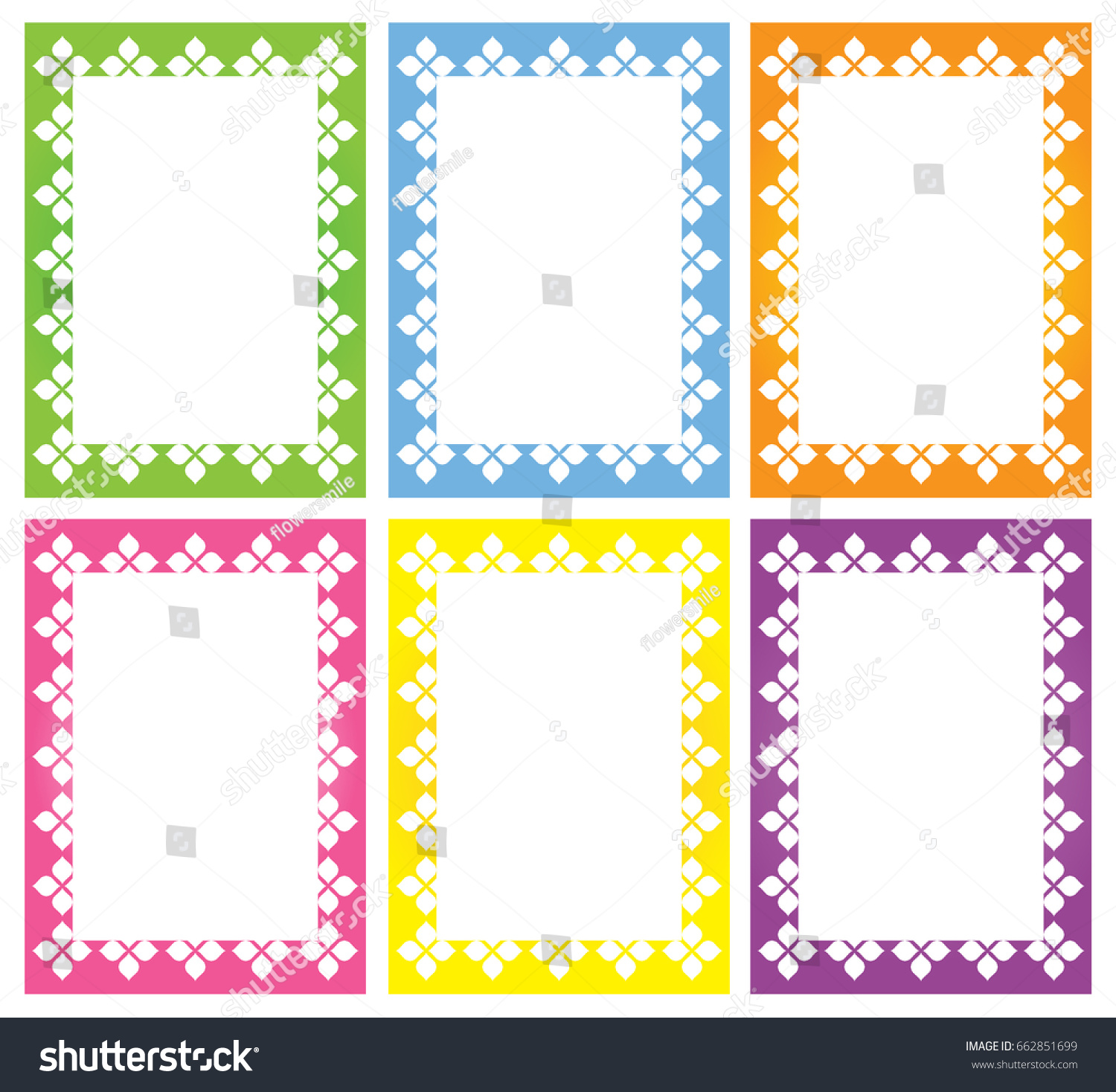 Cute Vector Frame Setcolorful Cute Frame Stock Vector (Royalty Free ...