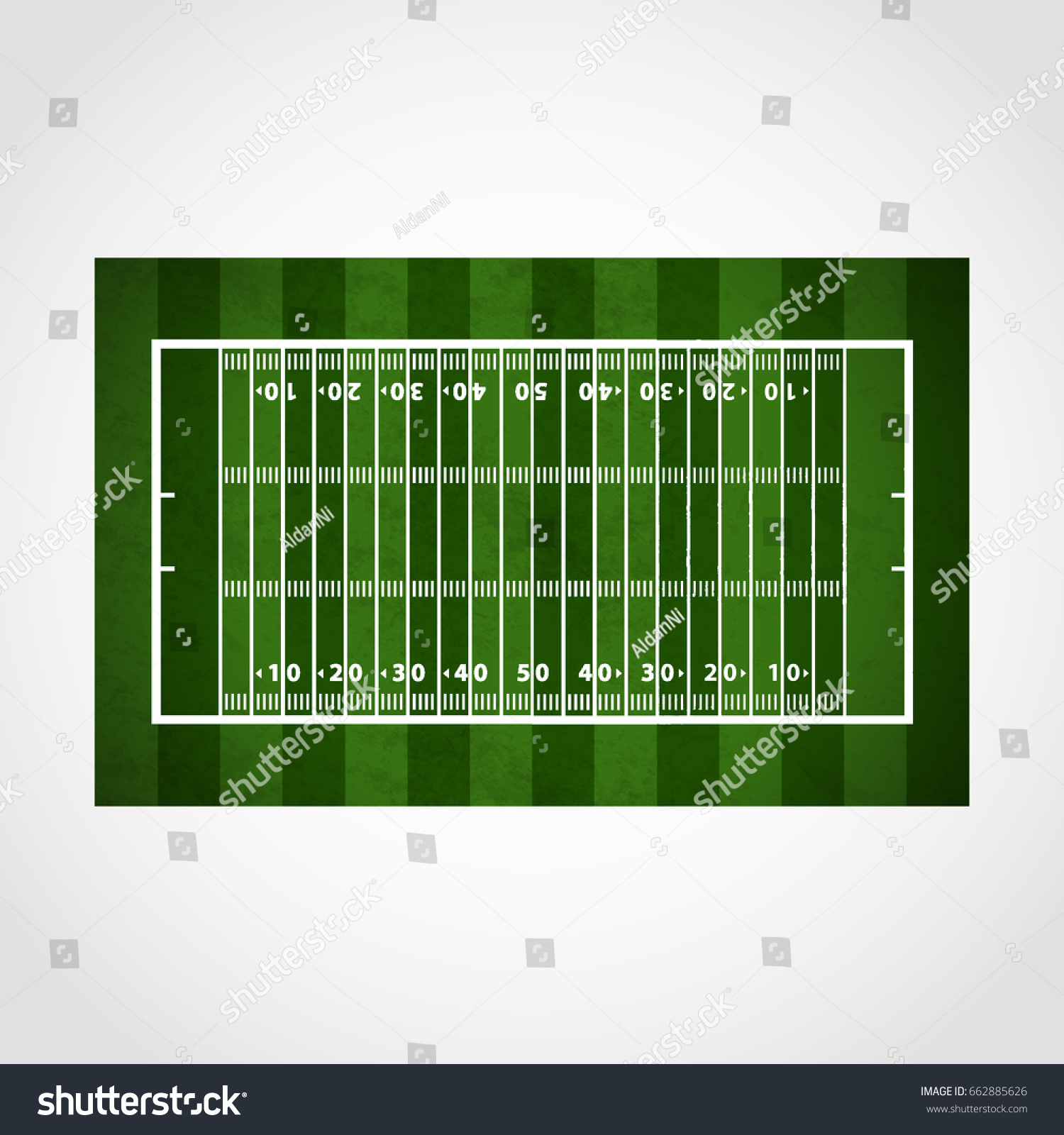 Sport Football Fieldoverview American Footballgreen Grass Stock ...