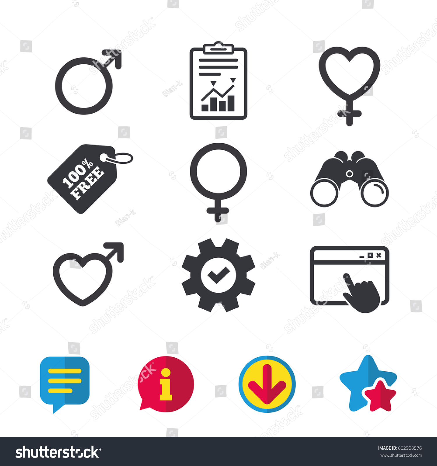 Male Female Sex Icons Man Woman Stock Vector Royalty Free 662908576 Shutterstock 