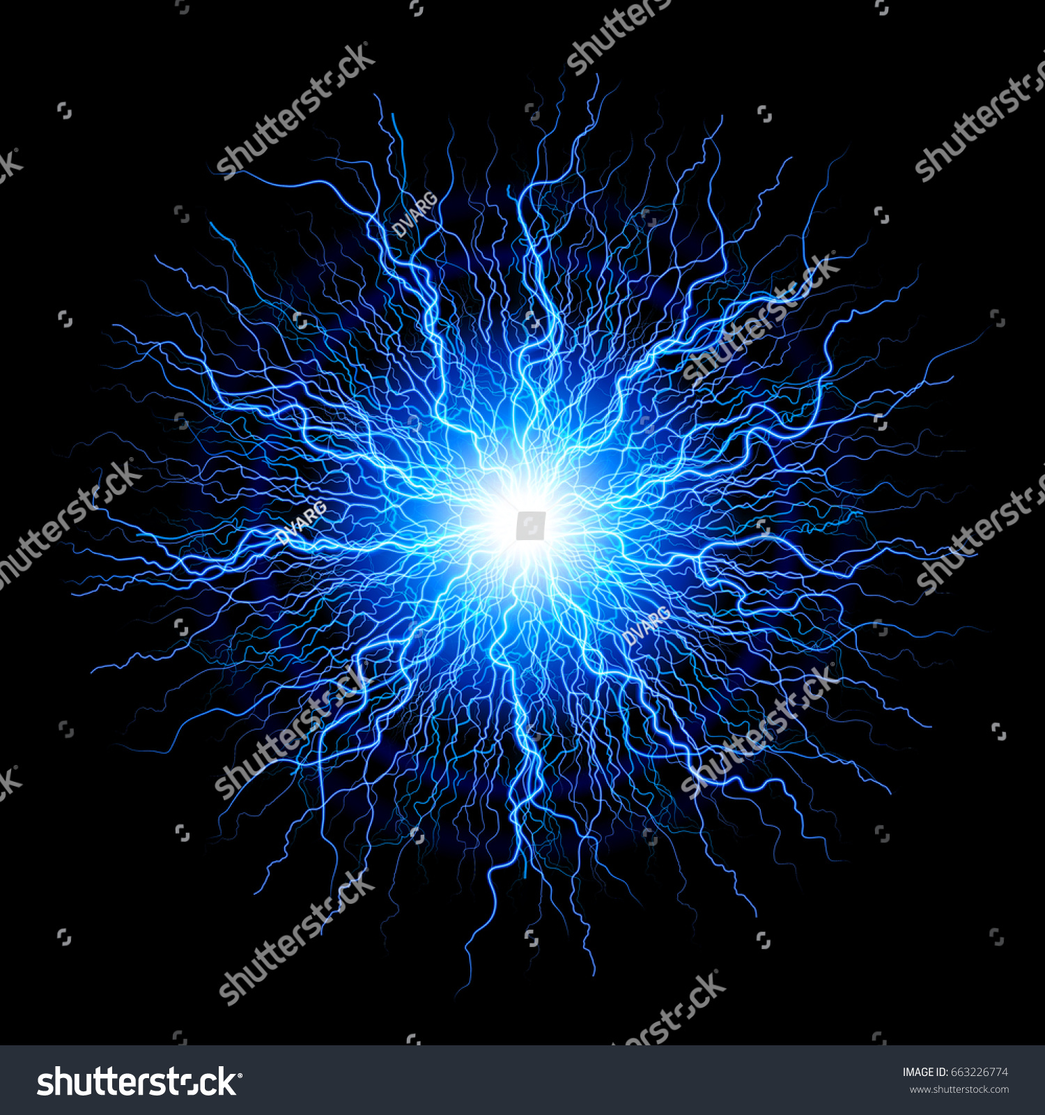 Abstract Science Background Object Electrical Sparks Stock Vector ...