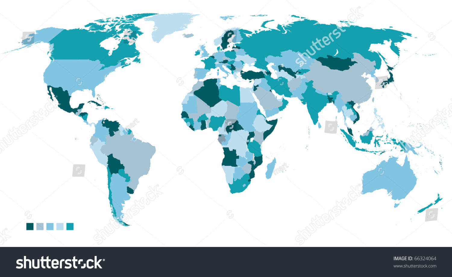 Highly Detailed Political World Map Stock Illustration 66324064 Shutterstock 5927