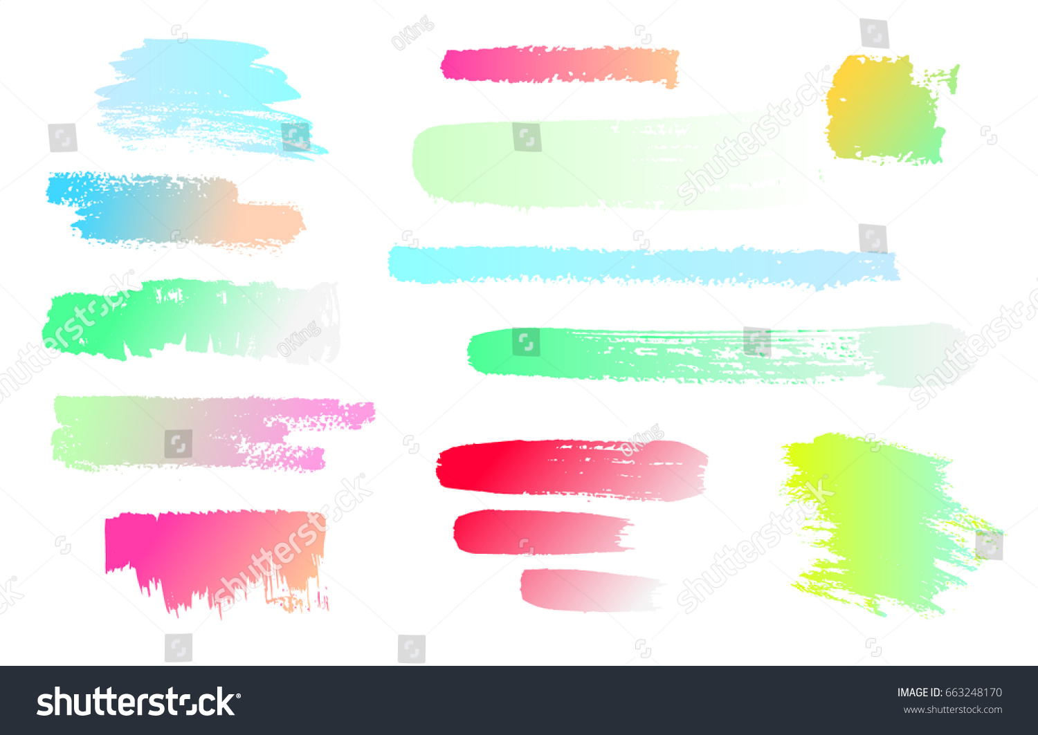 Hand Drawing Brush Stroke Set Black Stock Vector (Royalty Free ...