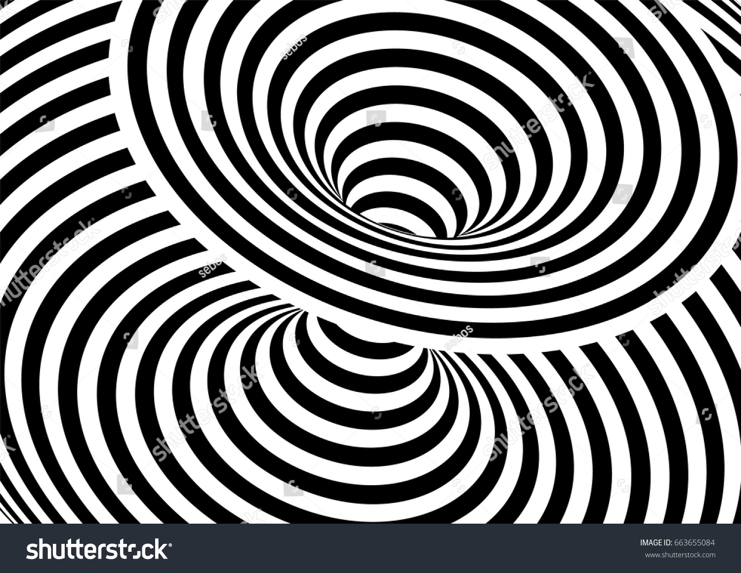 Vector Op Art Pattern Optical Illusion Stock Vector (Royalty Free ...