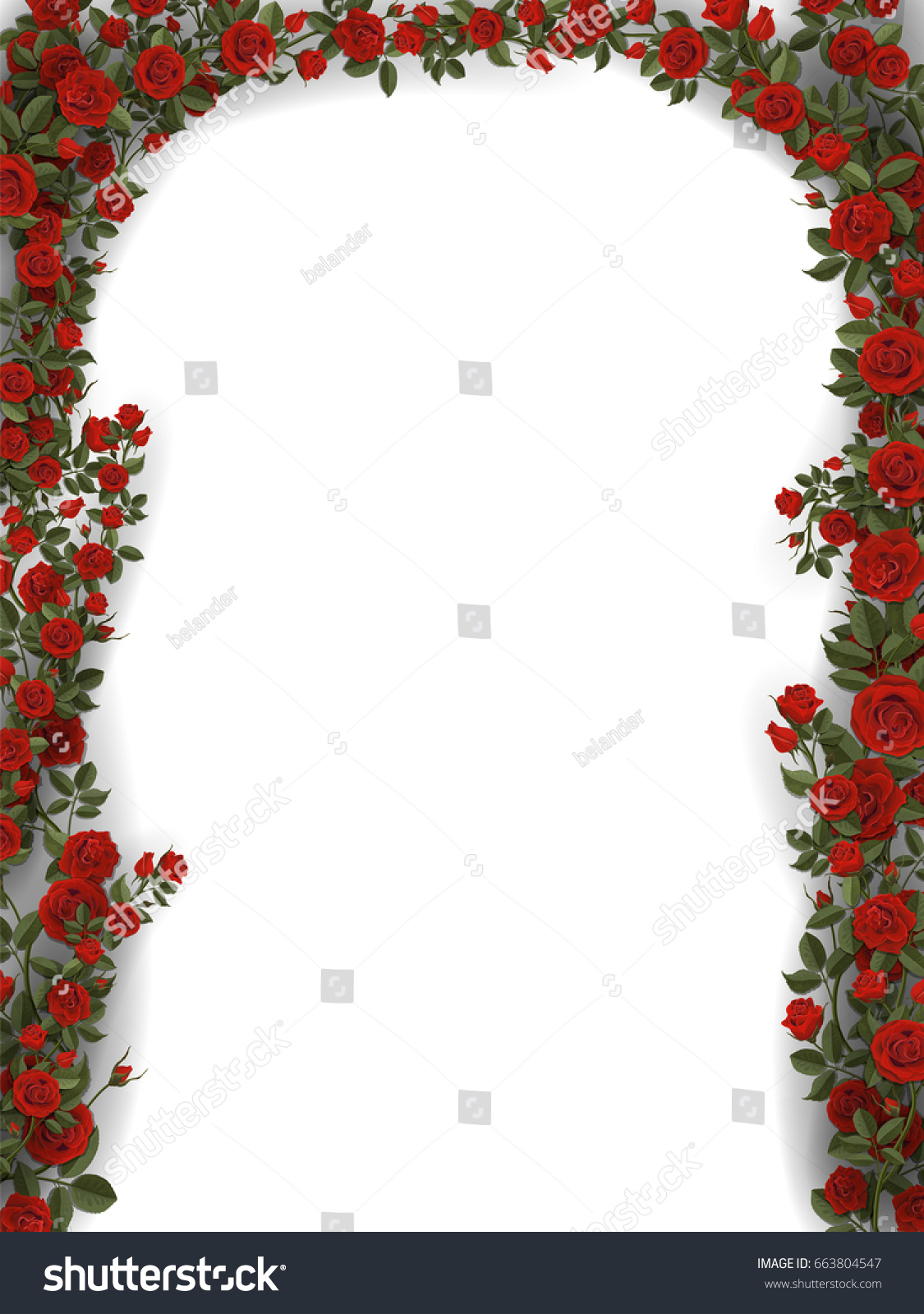 Floral Arch Roses Detailed Vector Illustration Stock Vector (Royalty ...