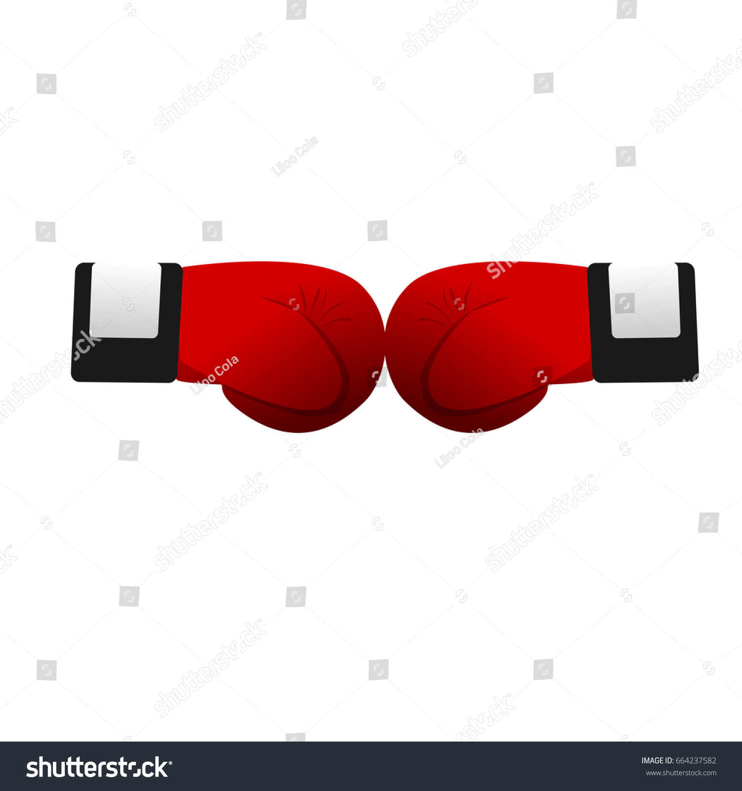 Red Boxing Gloves Stock Vector (Royalty Free) 664237582 | Shutterstock