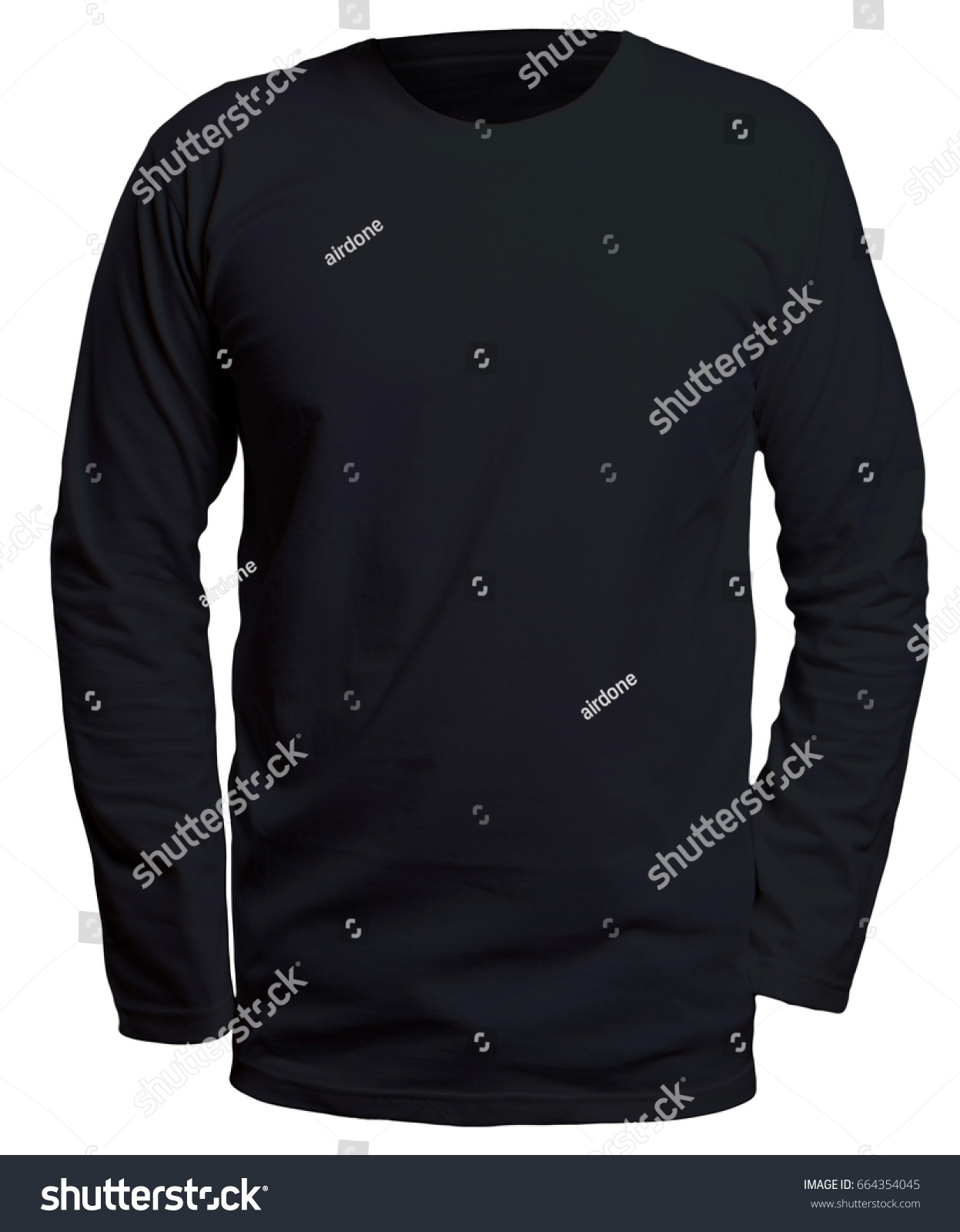 Blank Long Sleve Shirt Mock Template Stock Photo 664354048 | Shutterstock