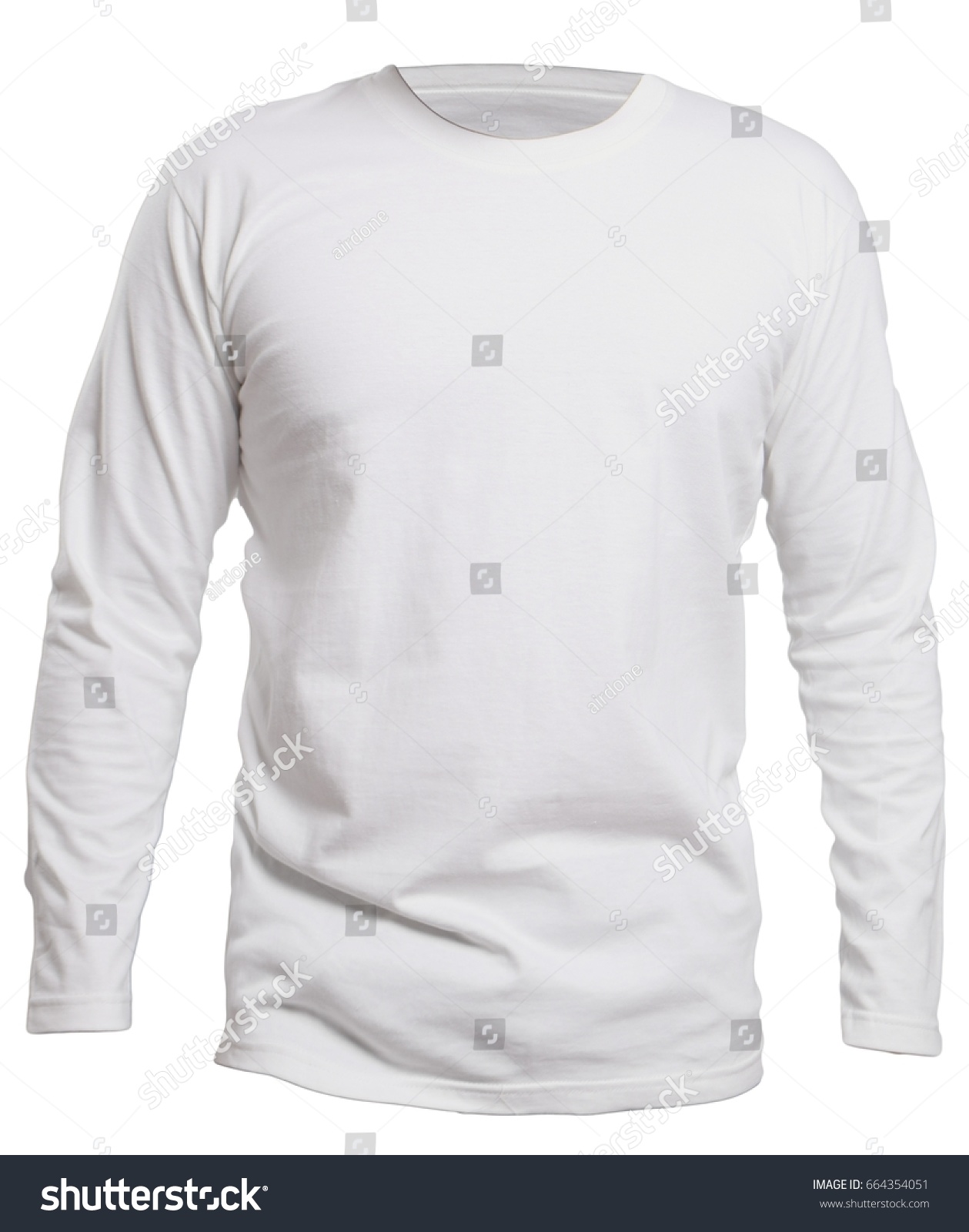 Blank Long Sleve Shirt Mock Template Stock Photo 664354051 | Shutterstock
