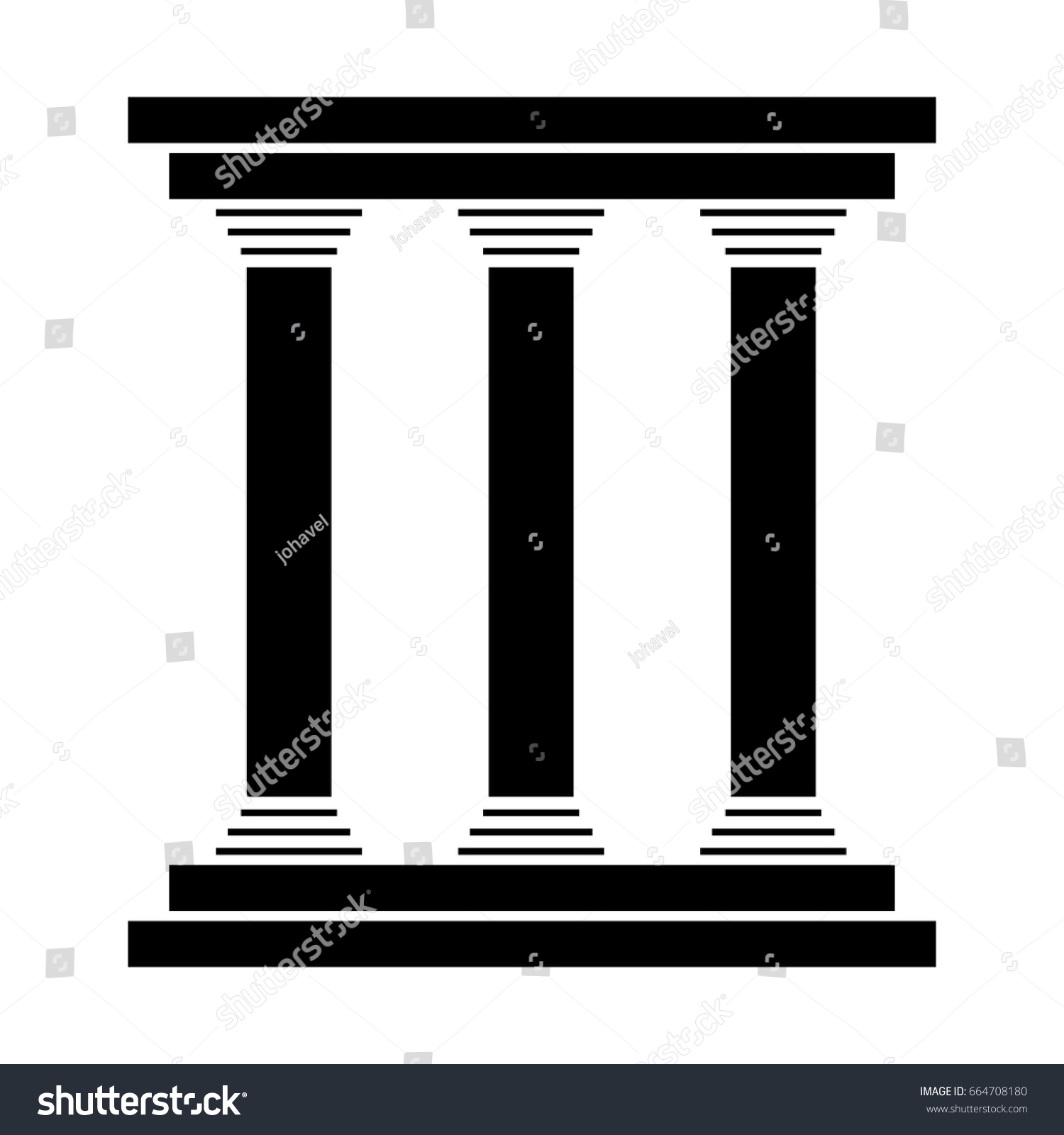 Pillars Icon Image Stock Vector (Royalty Free) 664708180 | Shutterstock