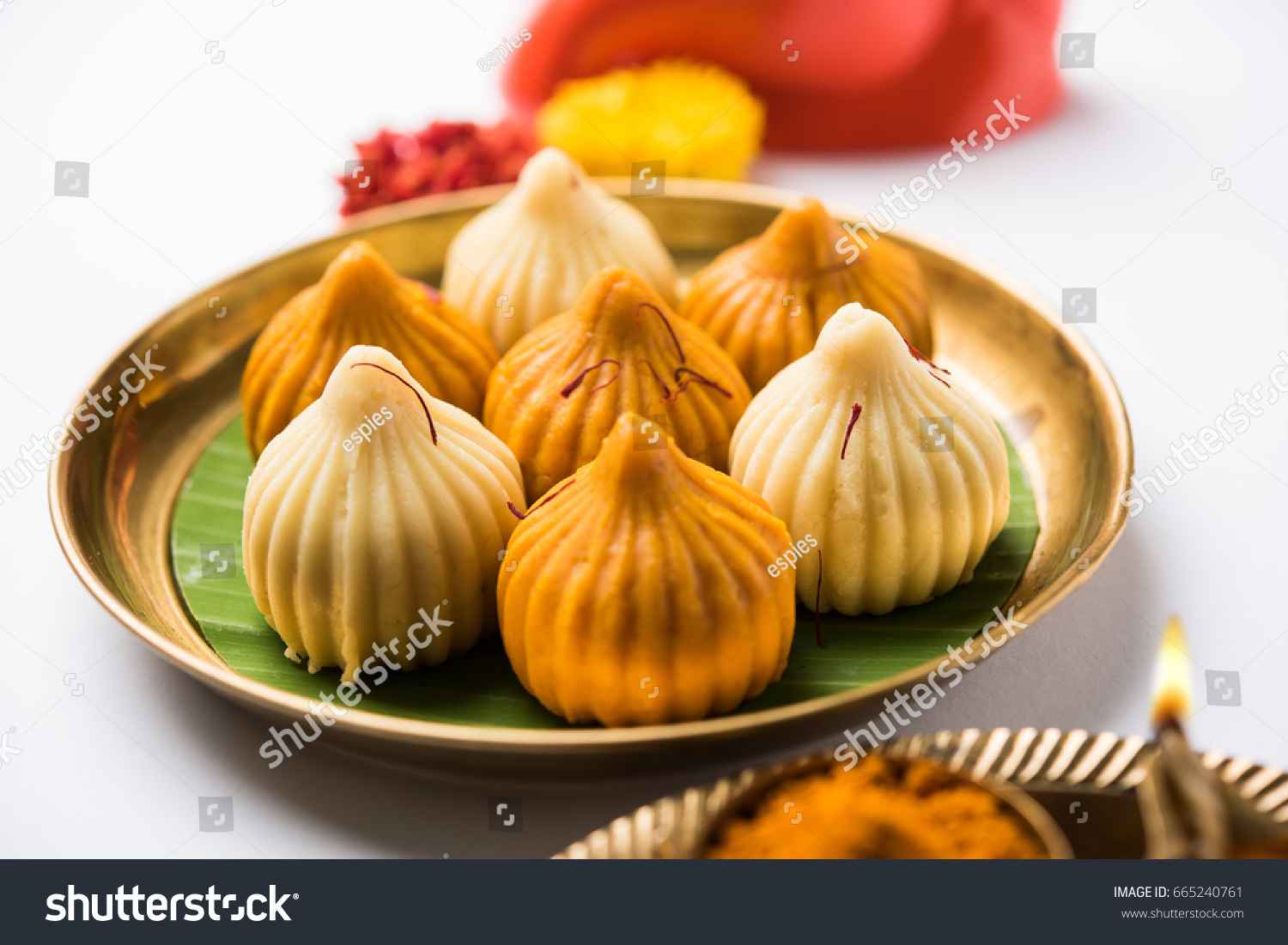 Indian Sweets Modak Which Offered Prasad Stock Photo 665240761 ...