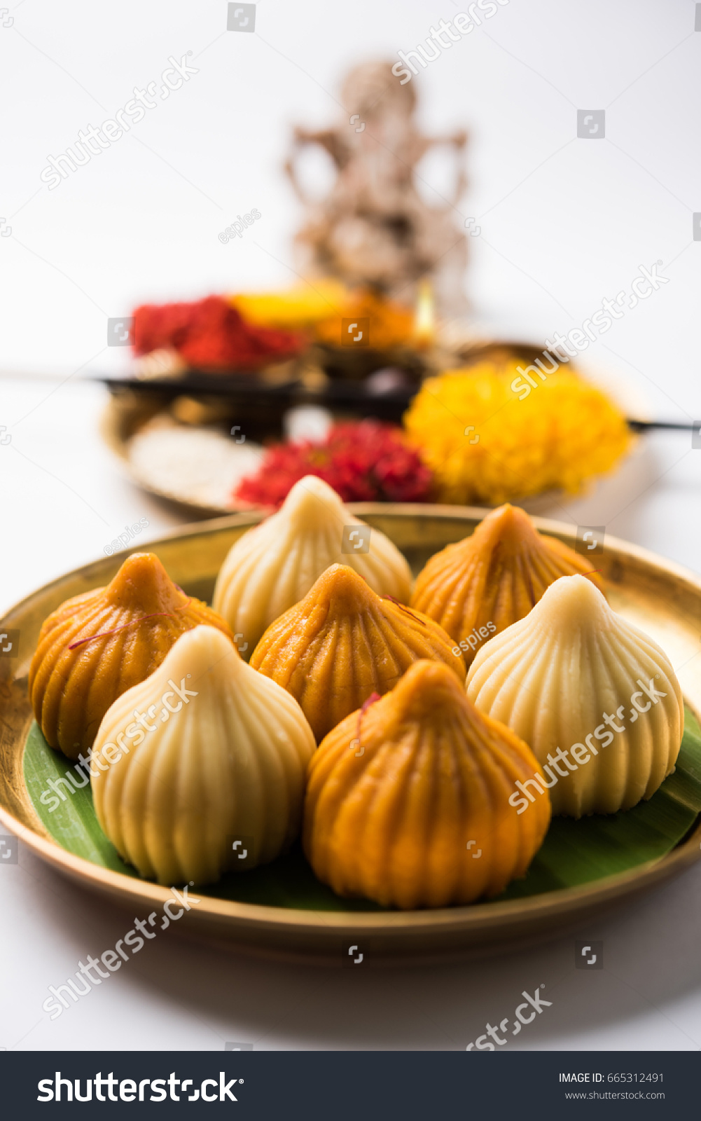 Sweet Modak Food Offered While Ganapati Stock Photo 665312491 