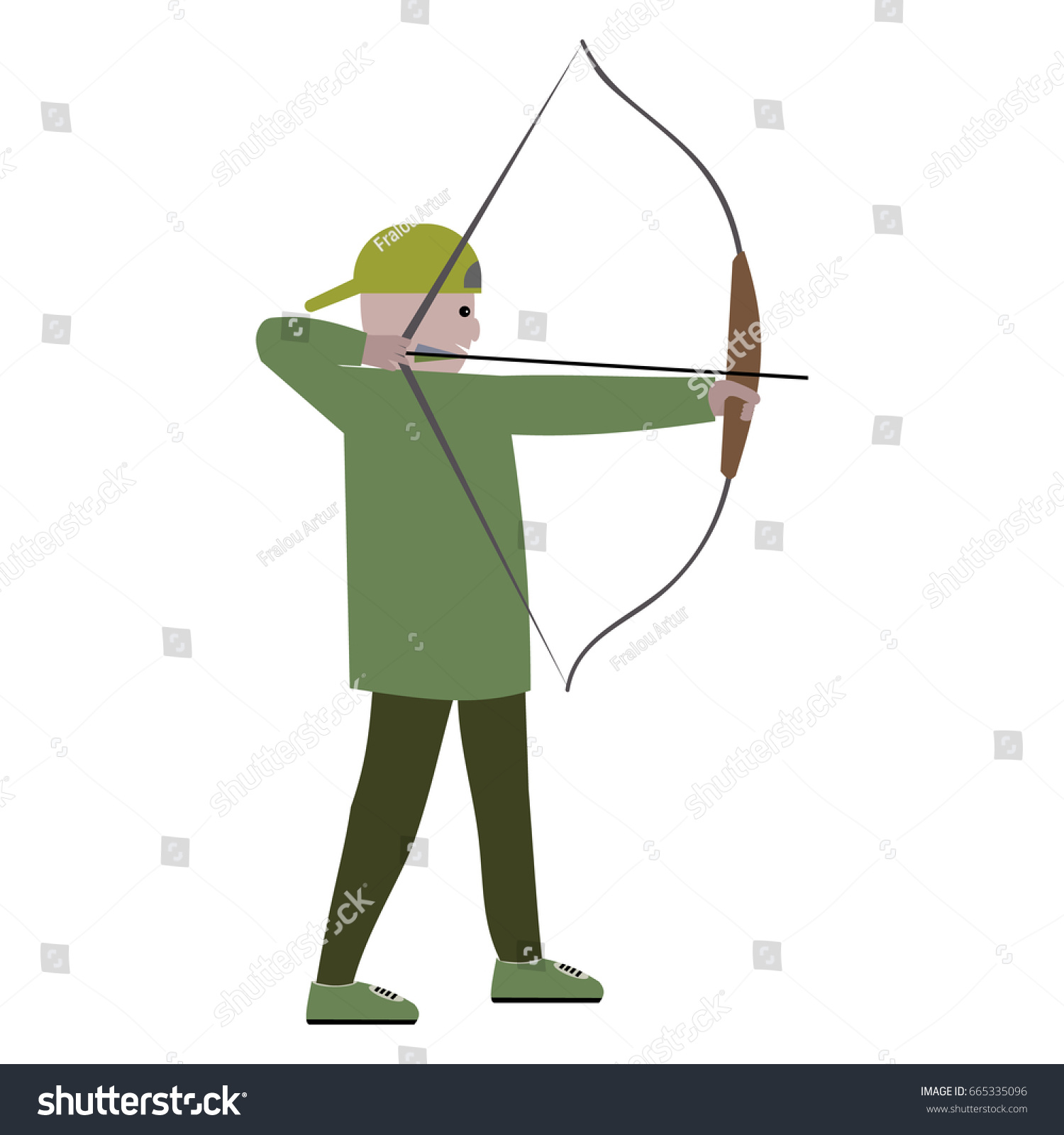 Boy Bow Archer Vector Illustration Isolated Stock Vector (Royalty Free ...