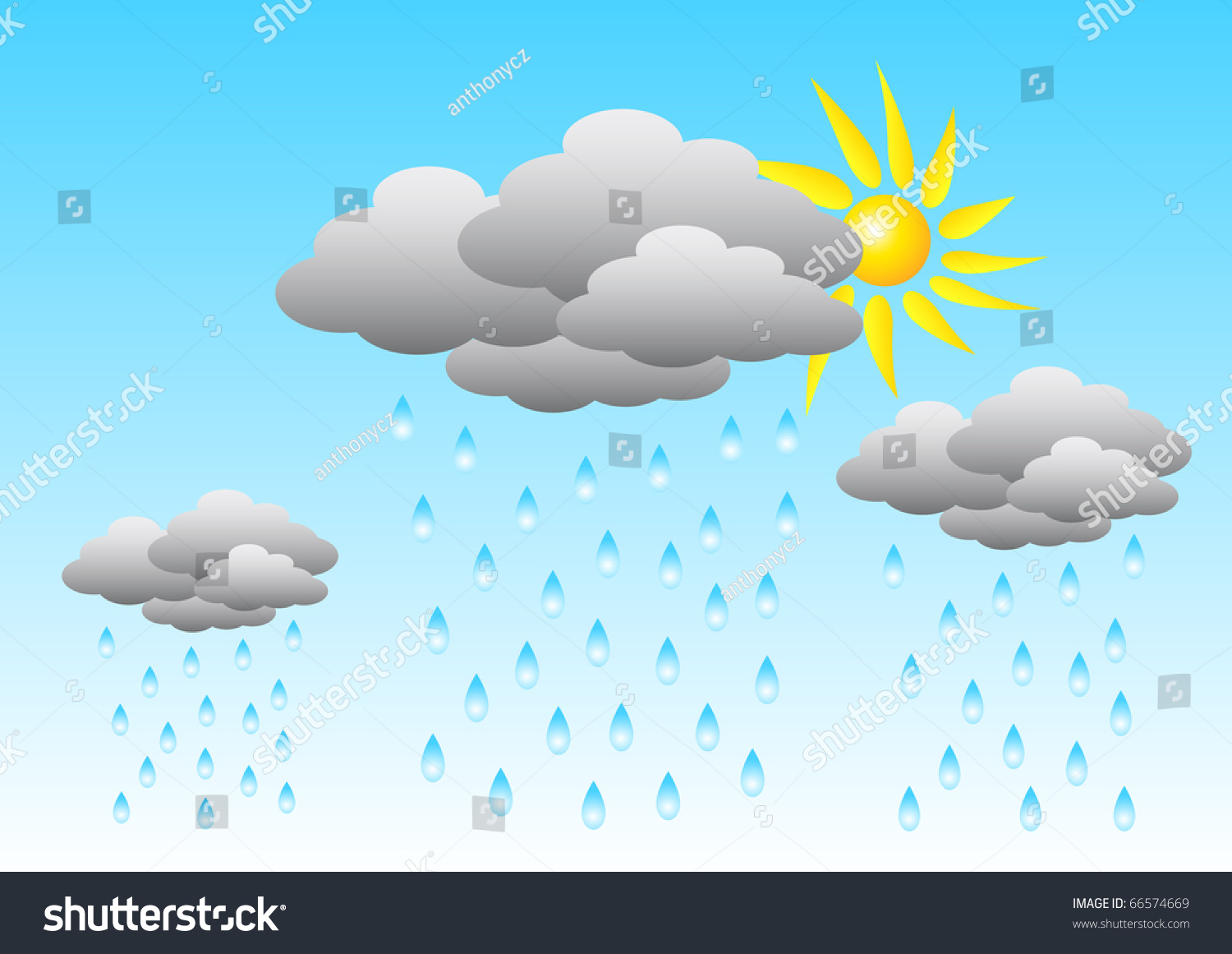 Небо и дождик для детей