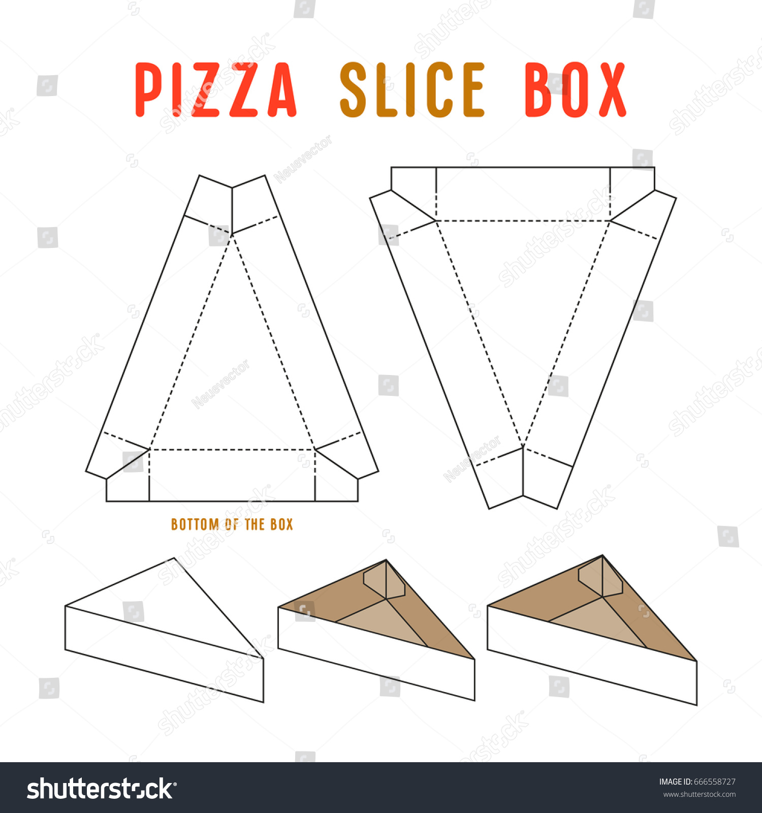 Stock Vector Box Pizza Slice Unwrapped Stock Vector Royalty Free