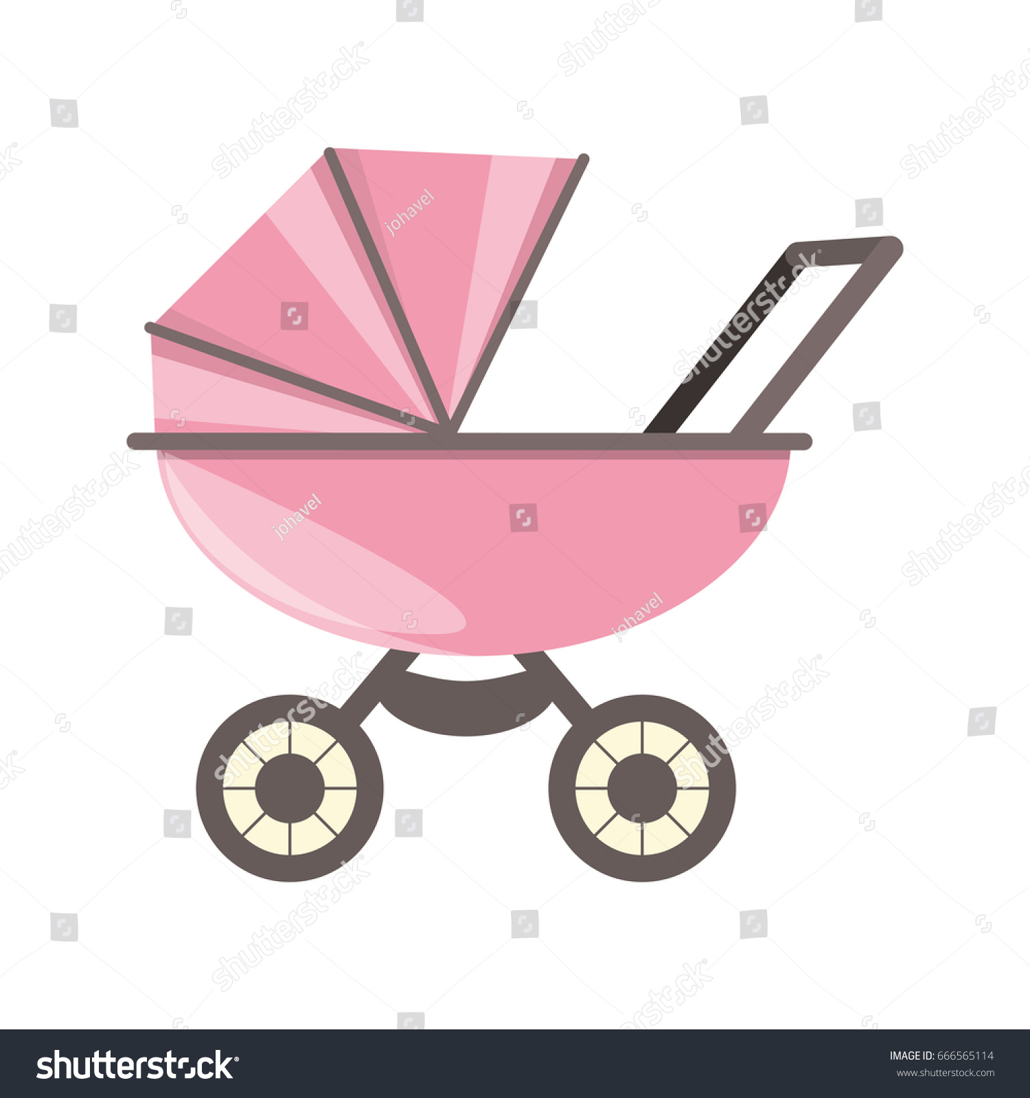 Baby Carriage Cartoon Stock Vector (Royalty Free) 666565114 | Shutterstock