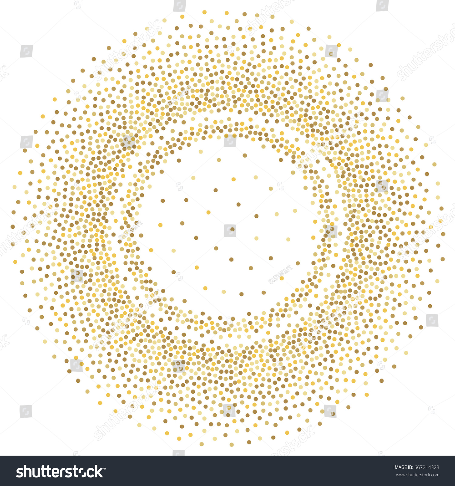 Gold Glitter Border Vector Illustration Golden Stock Vector (Royalty ...