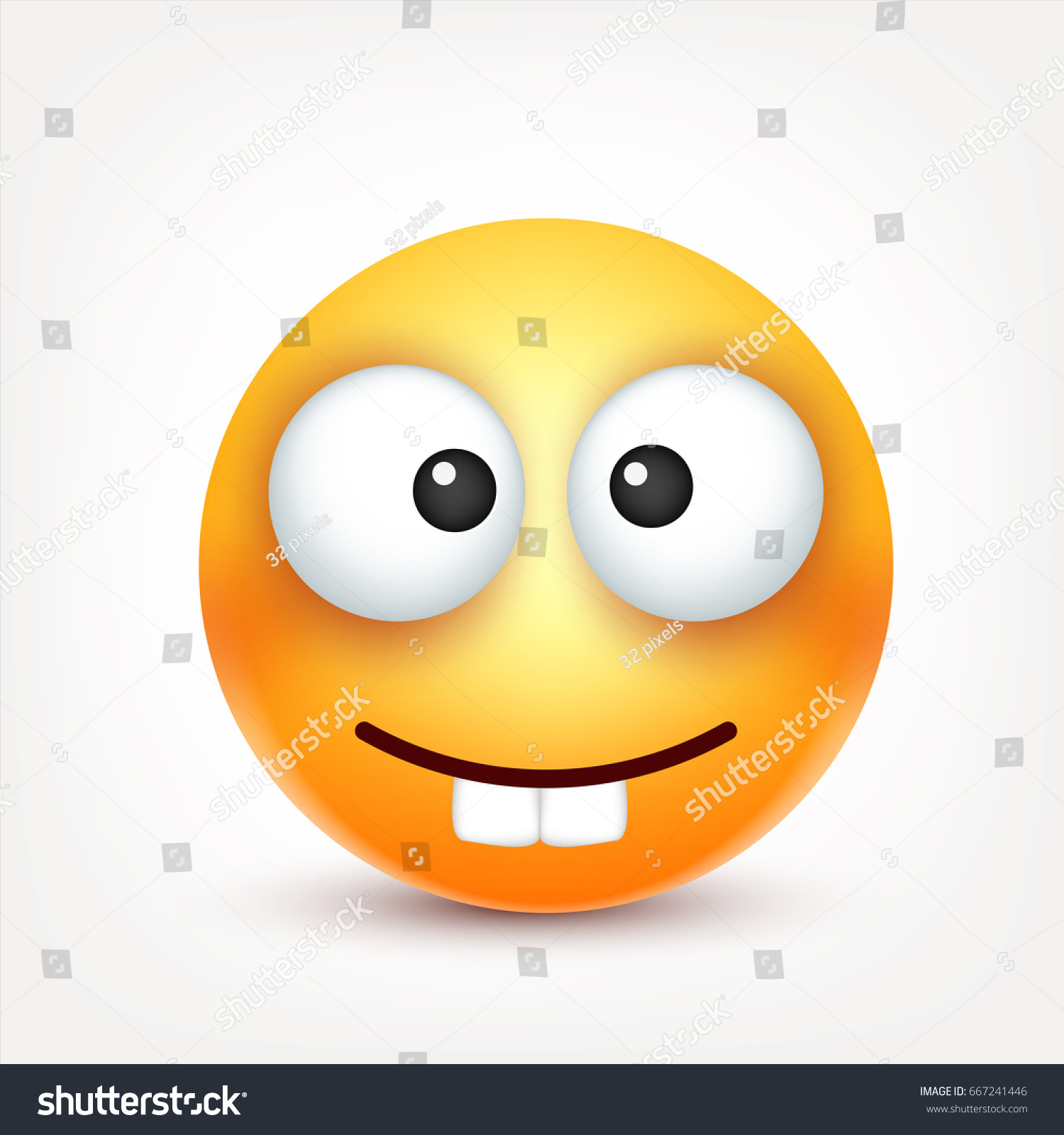 Smileyemoticon Set Yellow Face Emotions Facial Stock Vector Royalty