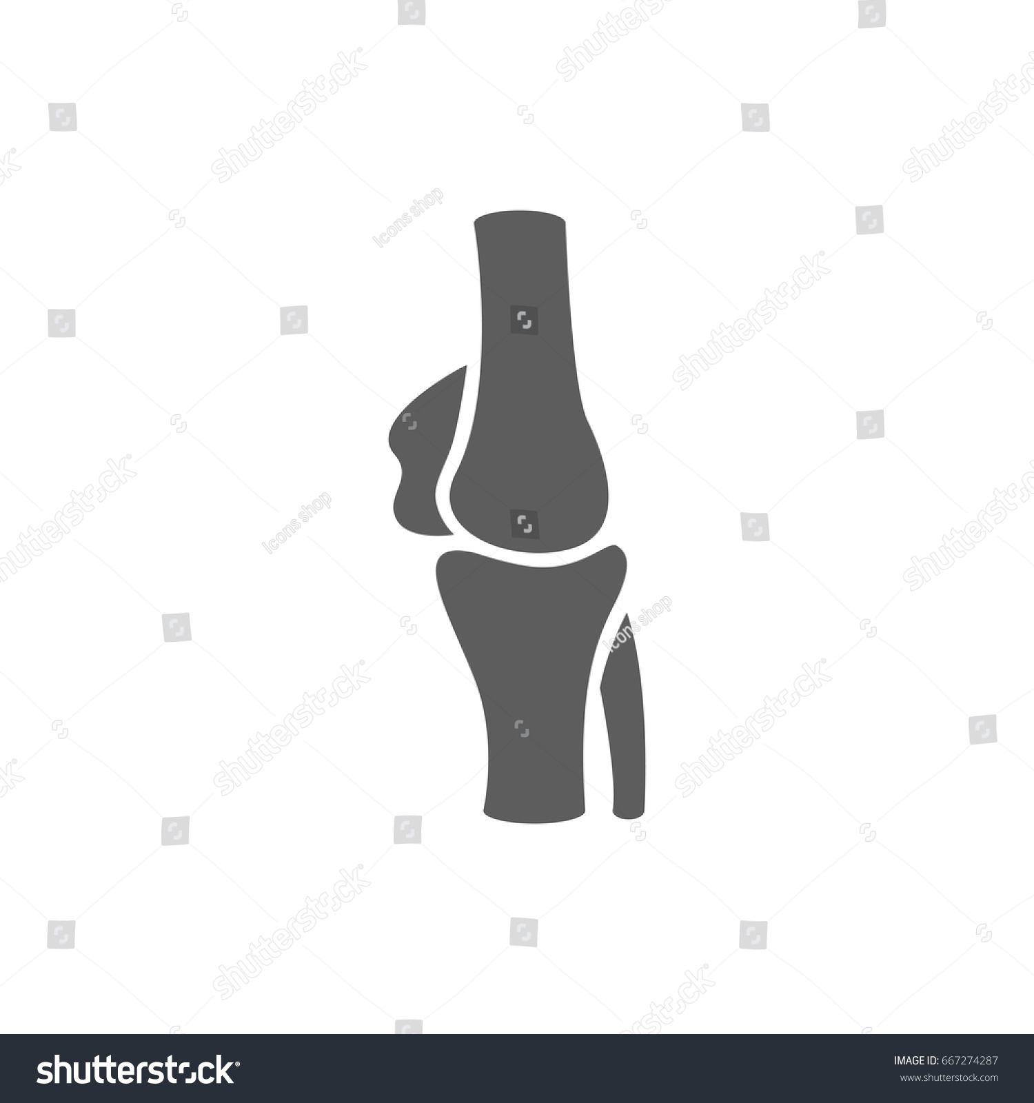 Knee Icon Trendy Flat Style Isolated Stock Vector (Royalty Free ...