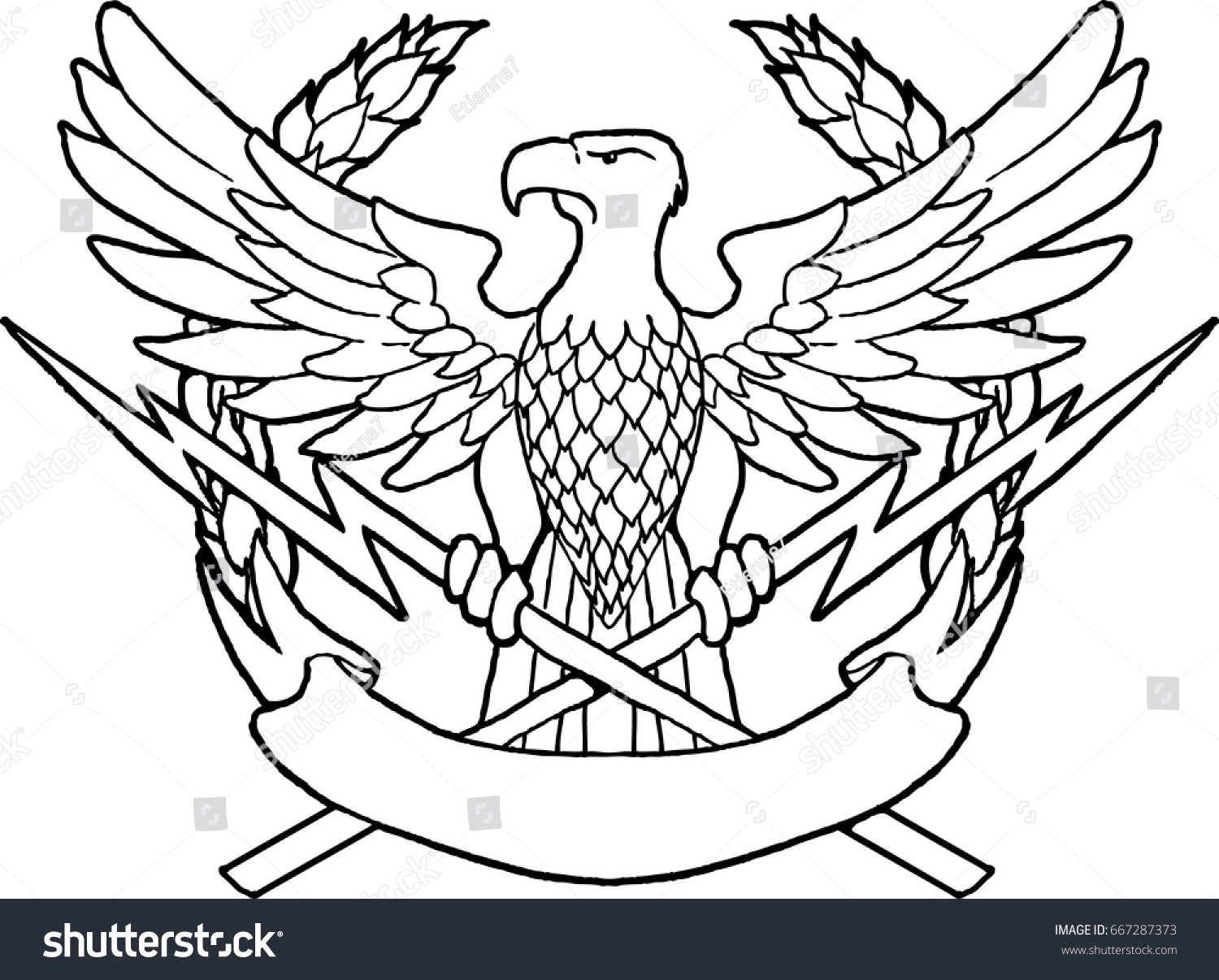 Banner Eagle Stock Vector (Royalty Free) 667287373 | Shutterstock