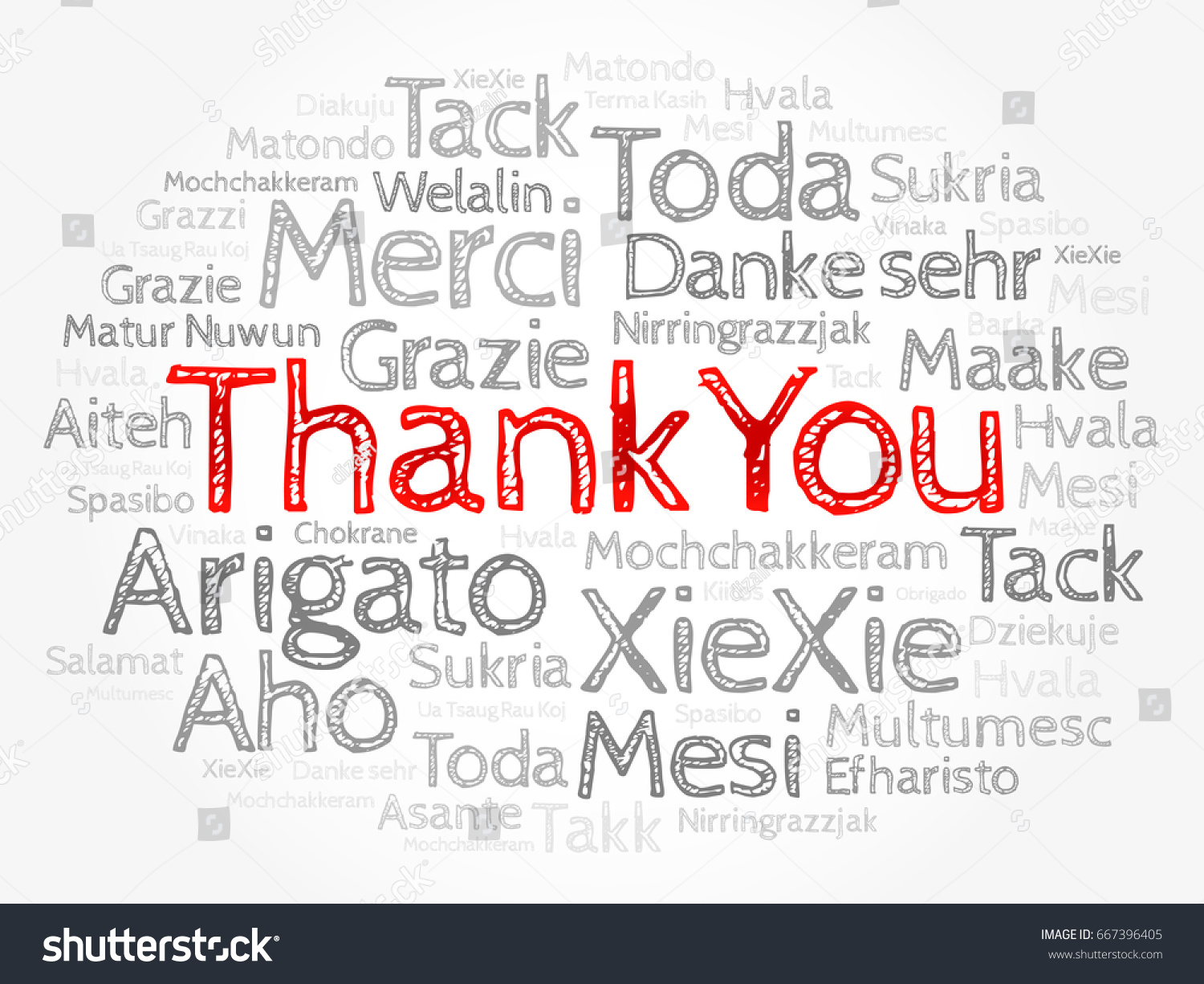 Thank You Word Cloud Background All Stock Illustration 667396405 ...