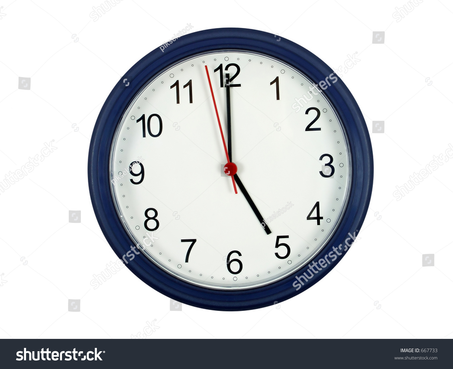 Clock Showing 5 Oclock Stock Photo 667733 | Shutterstock