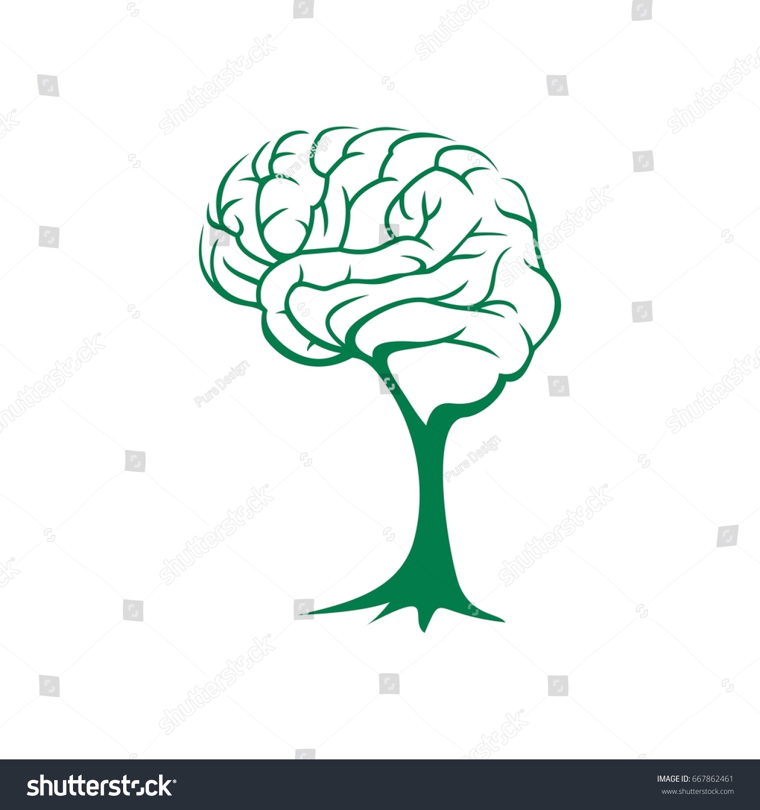 Brain Tree Logo Stock Vector (Royalty Free) 667862461 | Shutterstock