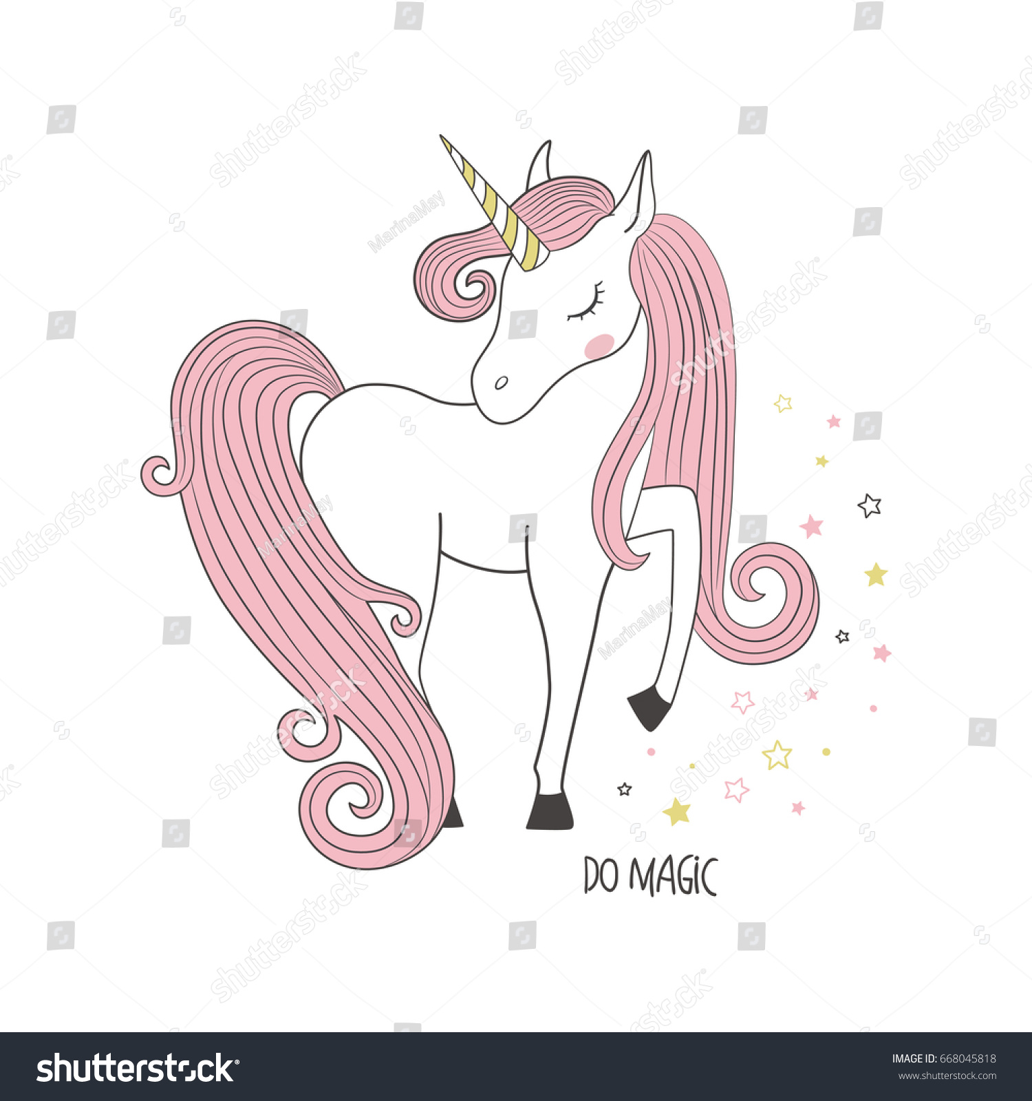 Magical Unicorn Tshirt Graphic Kids Clothing Stock Vector (royalty Free 