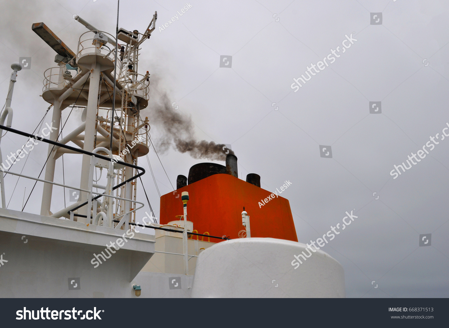 Control Tower Merchant Ship Part Container Stock Photo 668371513 ...