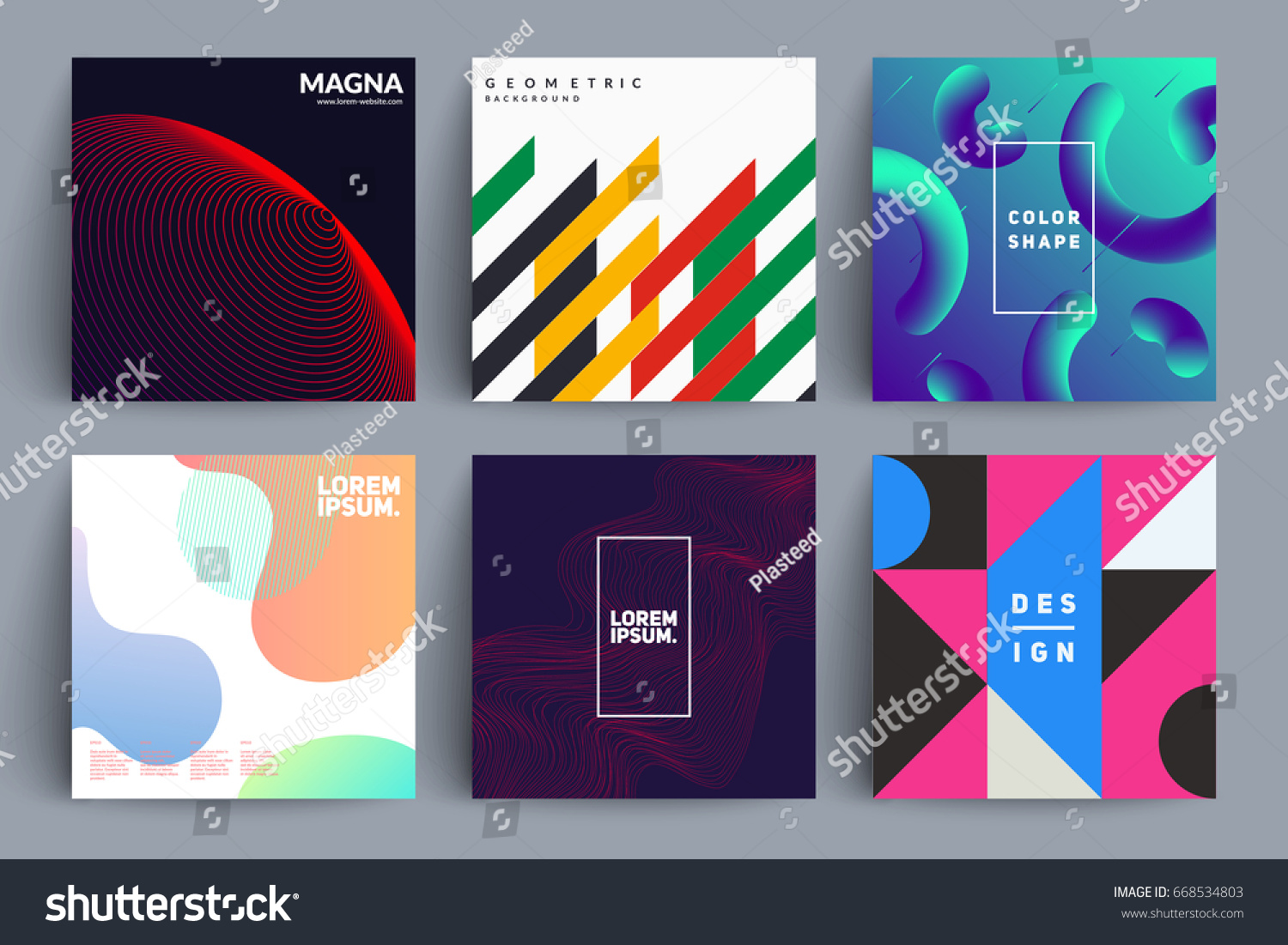Set Album Covers Different Designs Eps10 Stock Vector (Royalty Free ...