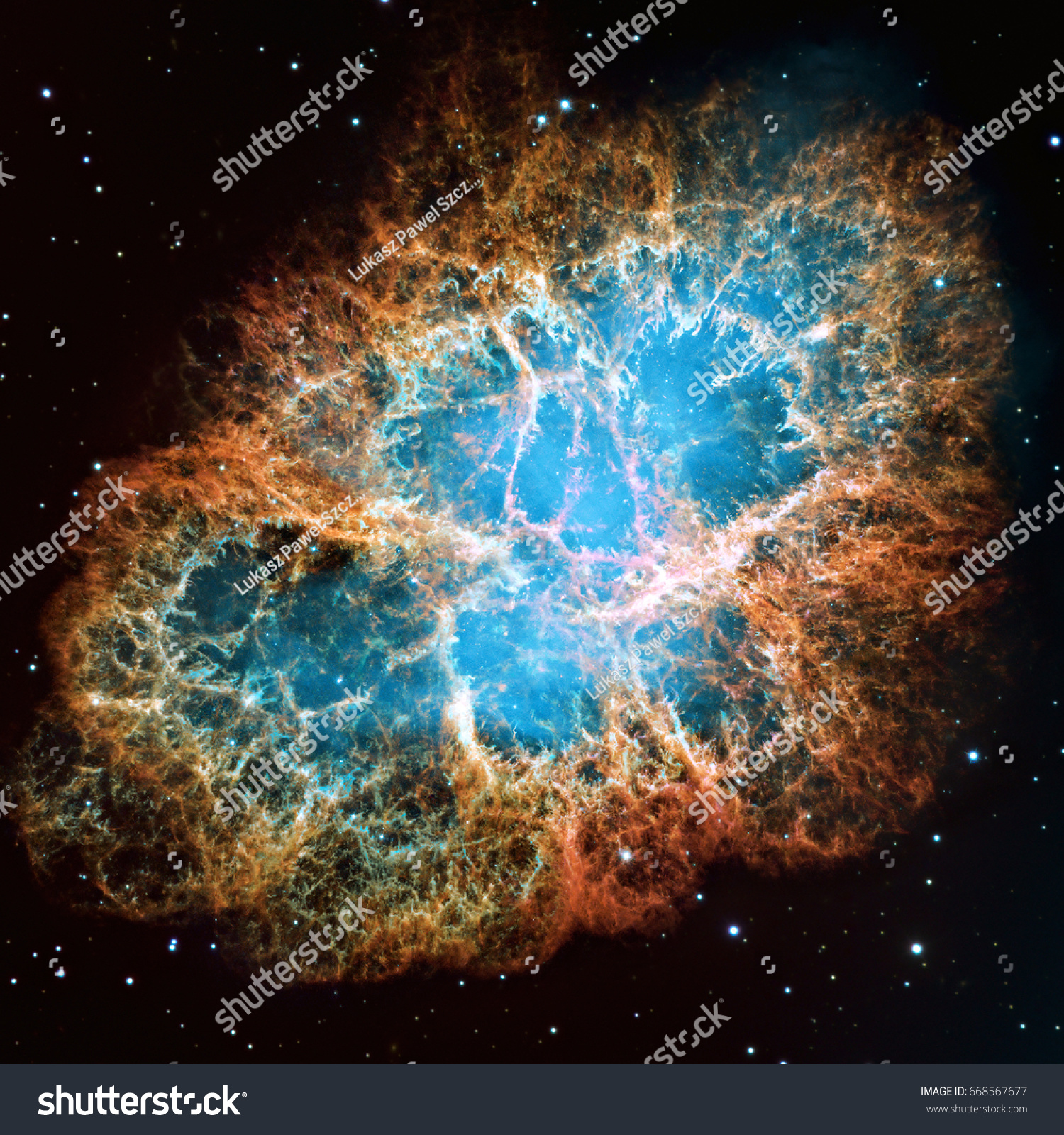 Detailed Image Crab Nebula Constellation Taurus Stock Photo 668567677 ...