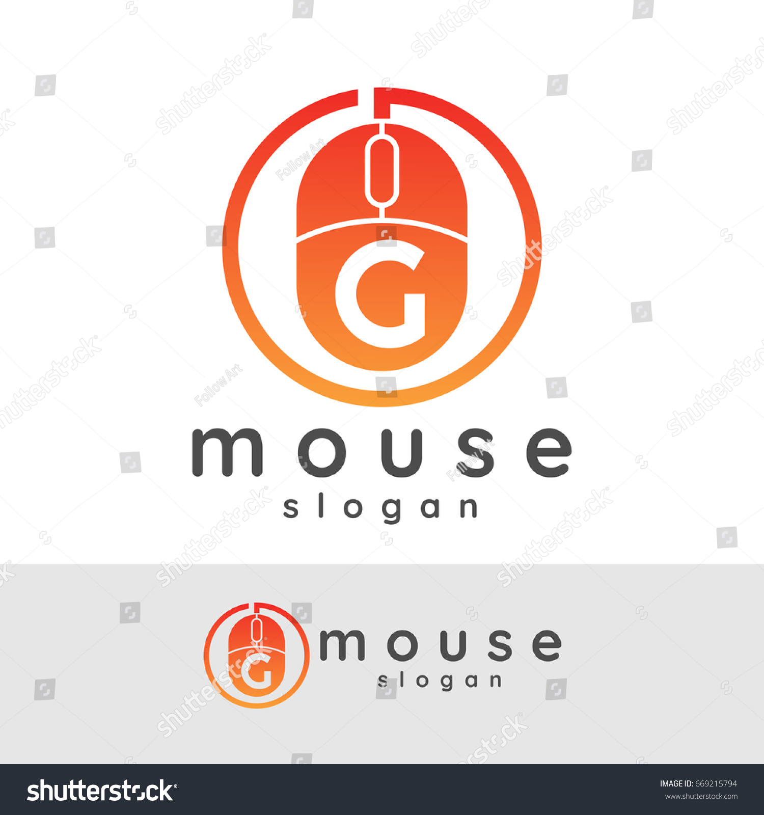 mouse with g logo