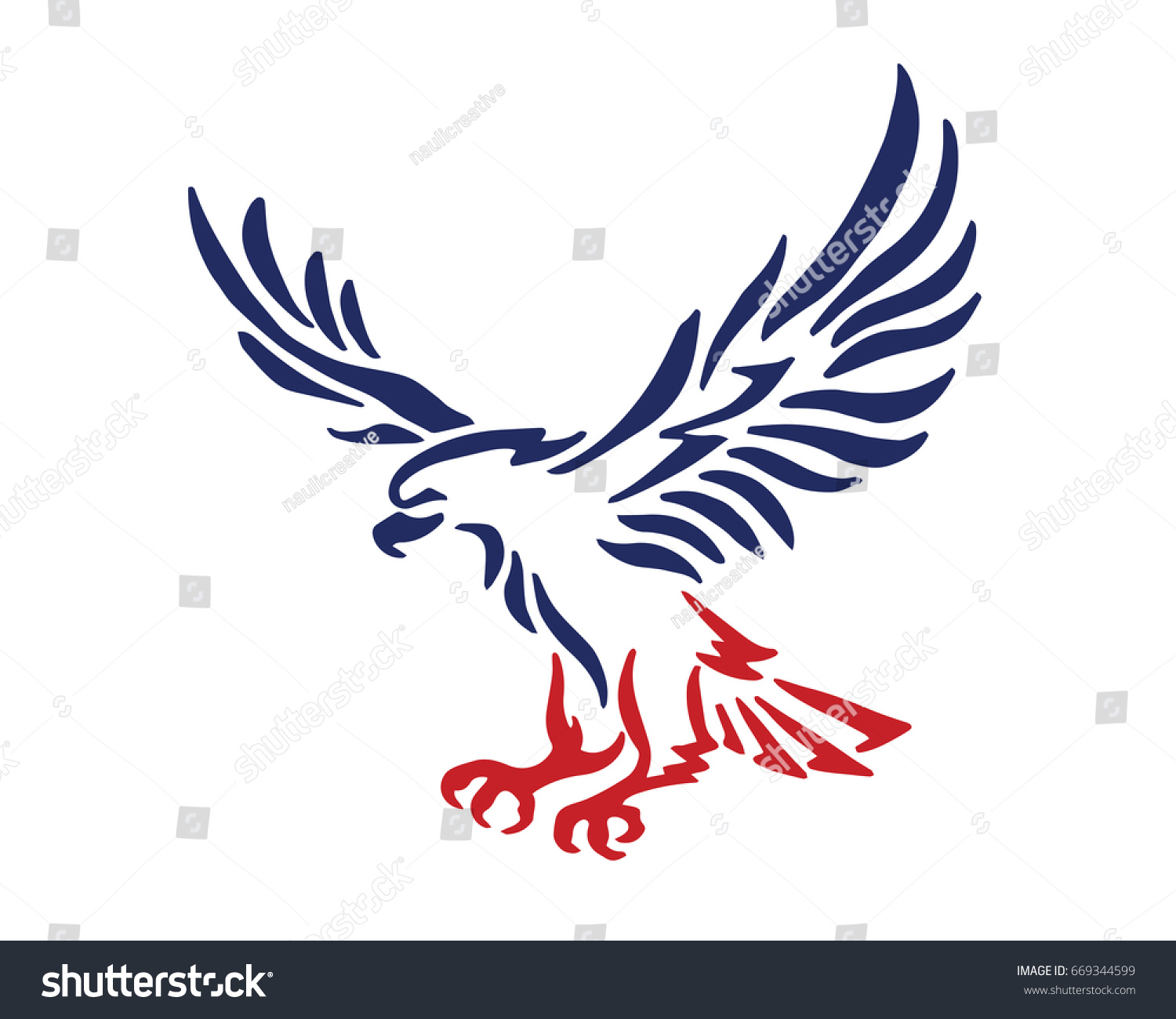 Modern American Eagle Patriotic Logo Stock Vector (Royalty Free ...