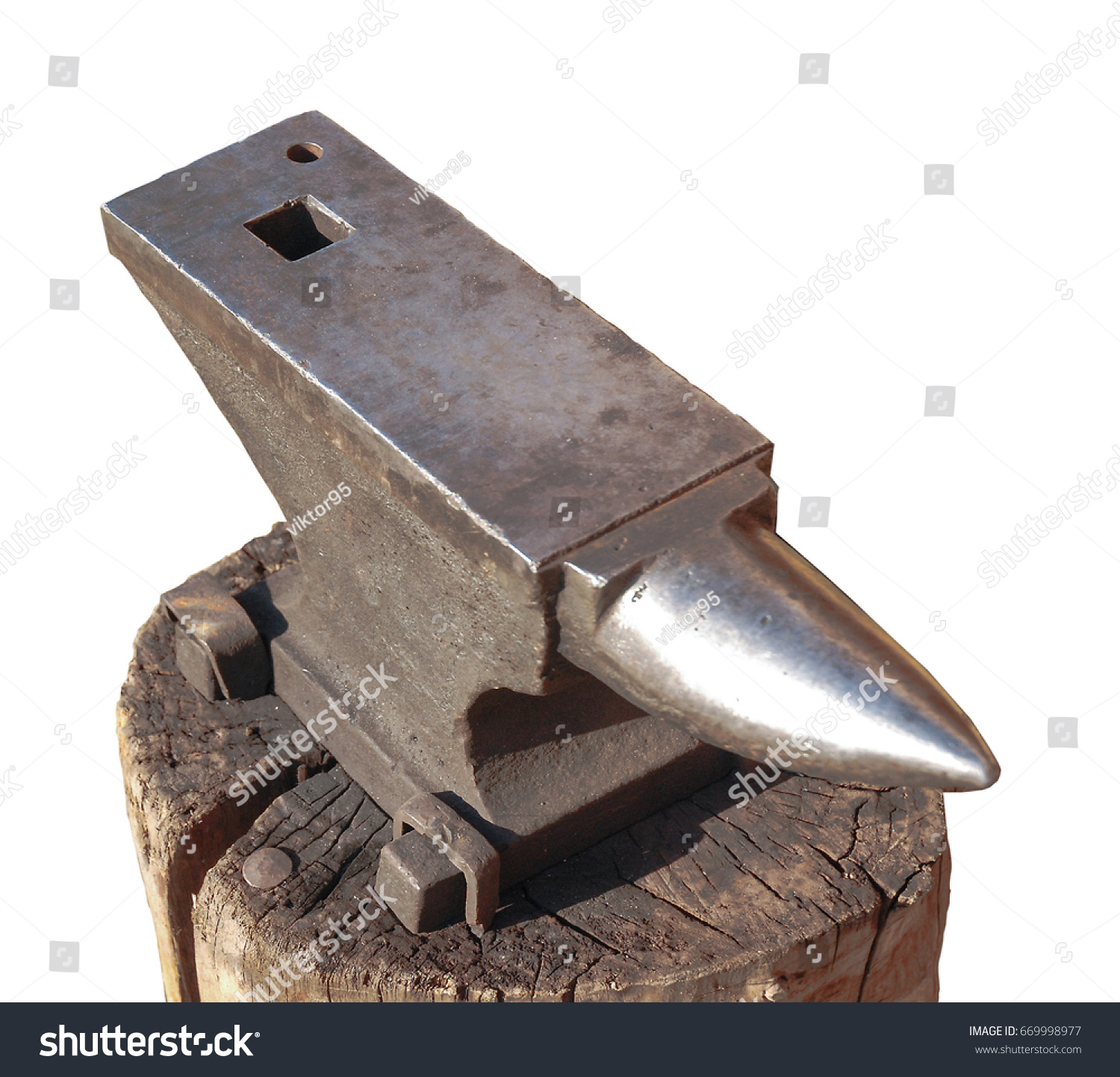 Iron Anvil Isolated On White Background Stock Photo 669998977 ...