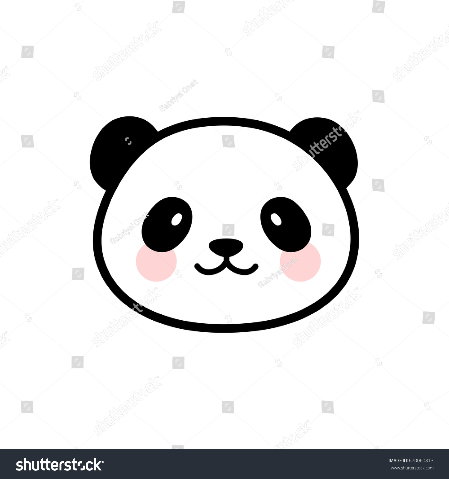 Кавайная мордочка панды