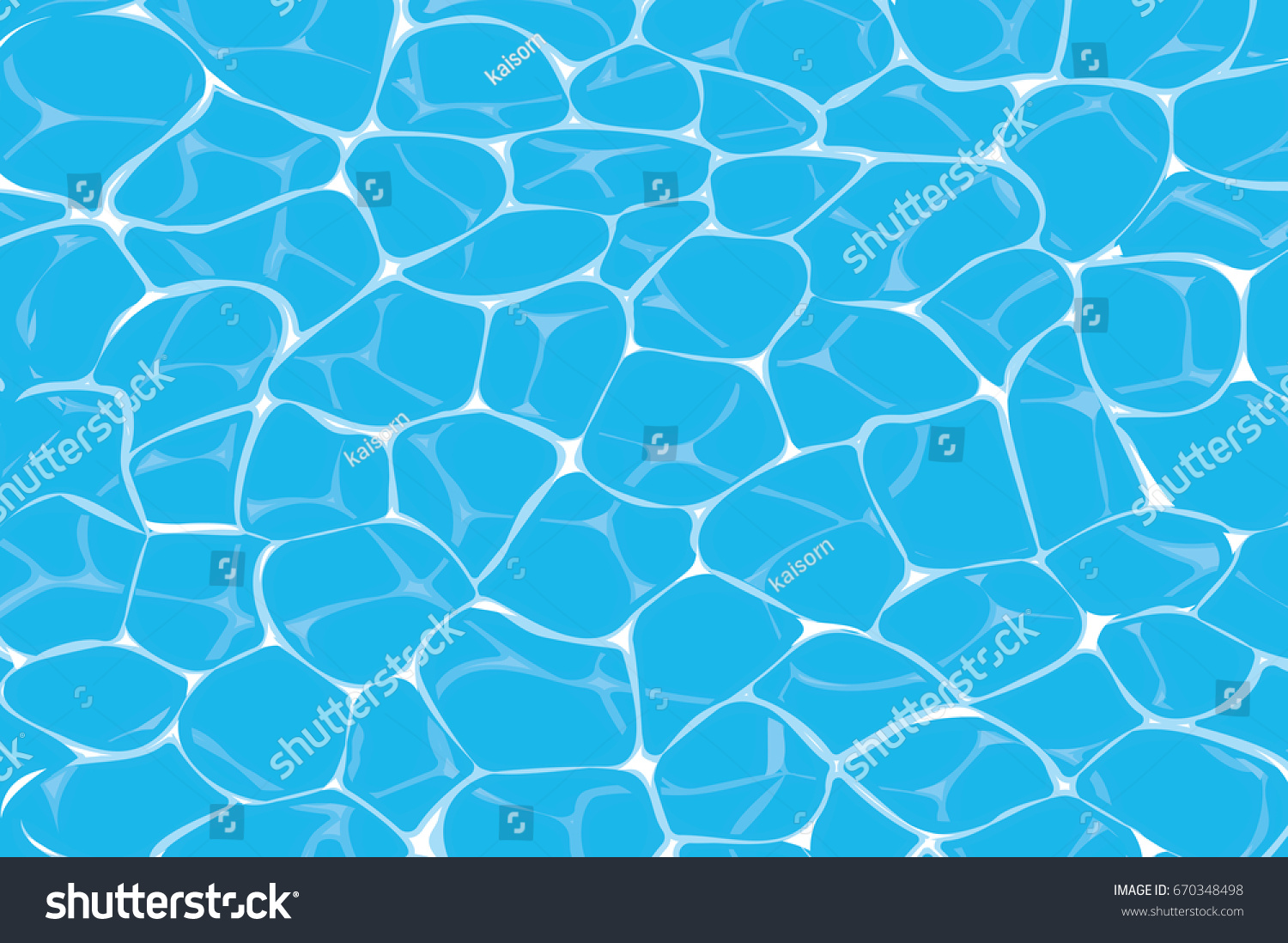 Top View Caustics Blue Swimming Pool Stock Vector (Royalty Free ...