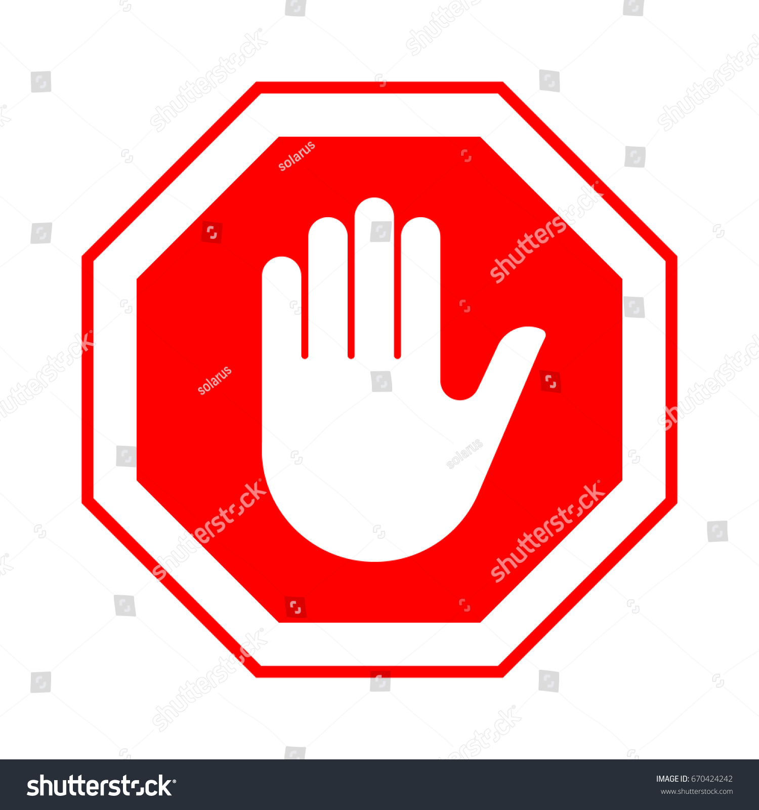 Stop Do Not Enter Stop Red Stock Vector (Royalty Free) 670424242 ...