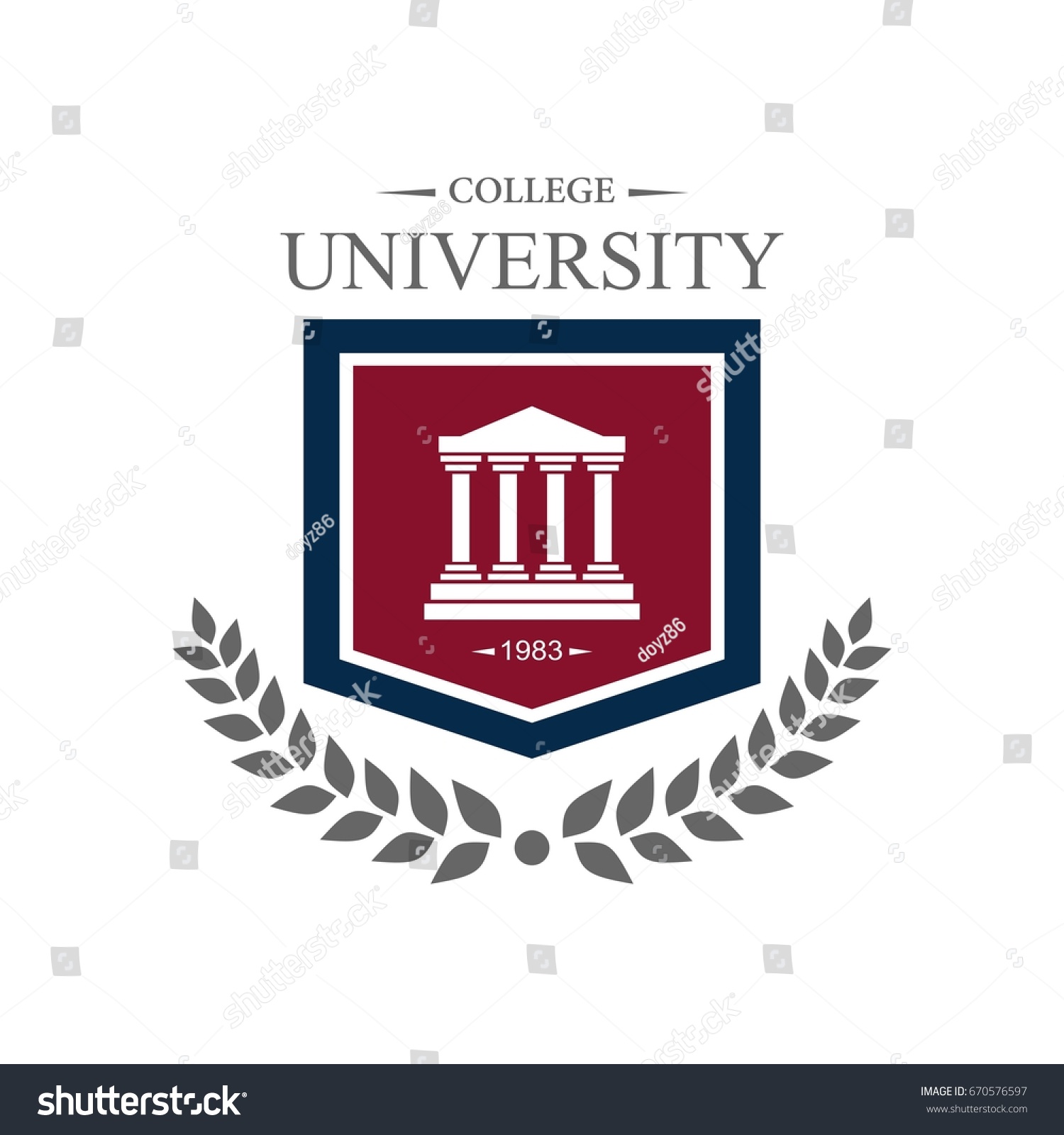 University Education Logo Design Stock Vector (Royalty Free) 670576597 ...