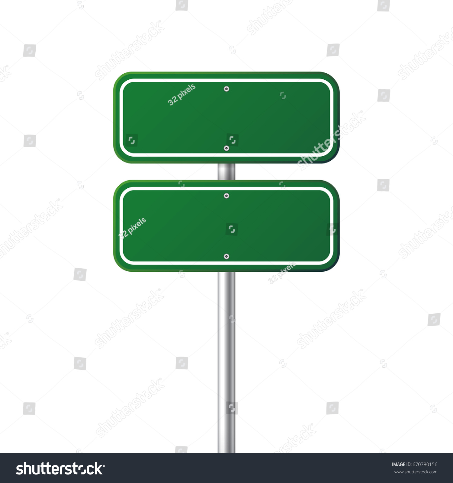 Road Traffic Sign Blank Board Place Stock Vector (Royalty Free ...