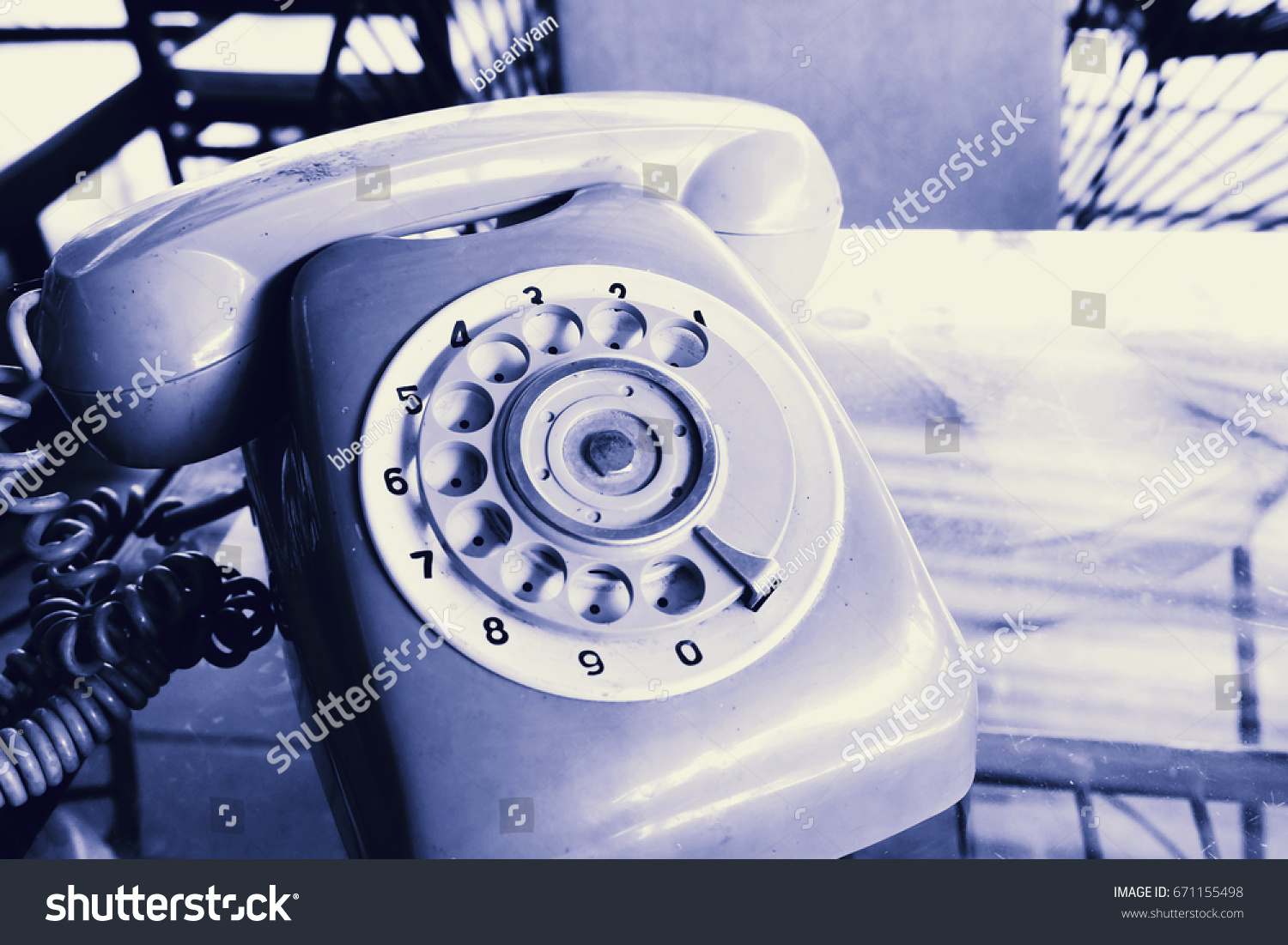 Vintage Telephone Rotary Dial Mechanism Stock Photo 671155498 ...